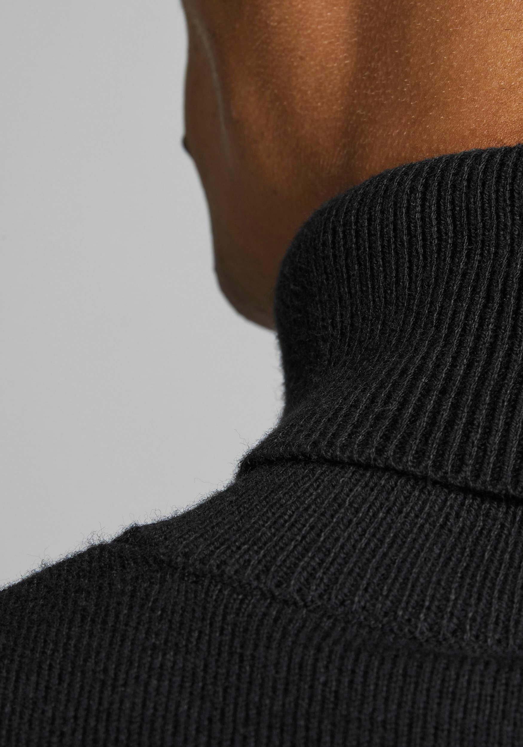 Jack & Jones Rollkragenpullover Black Emil Roll Knit