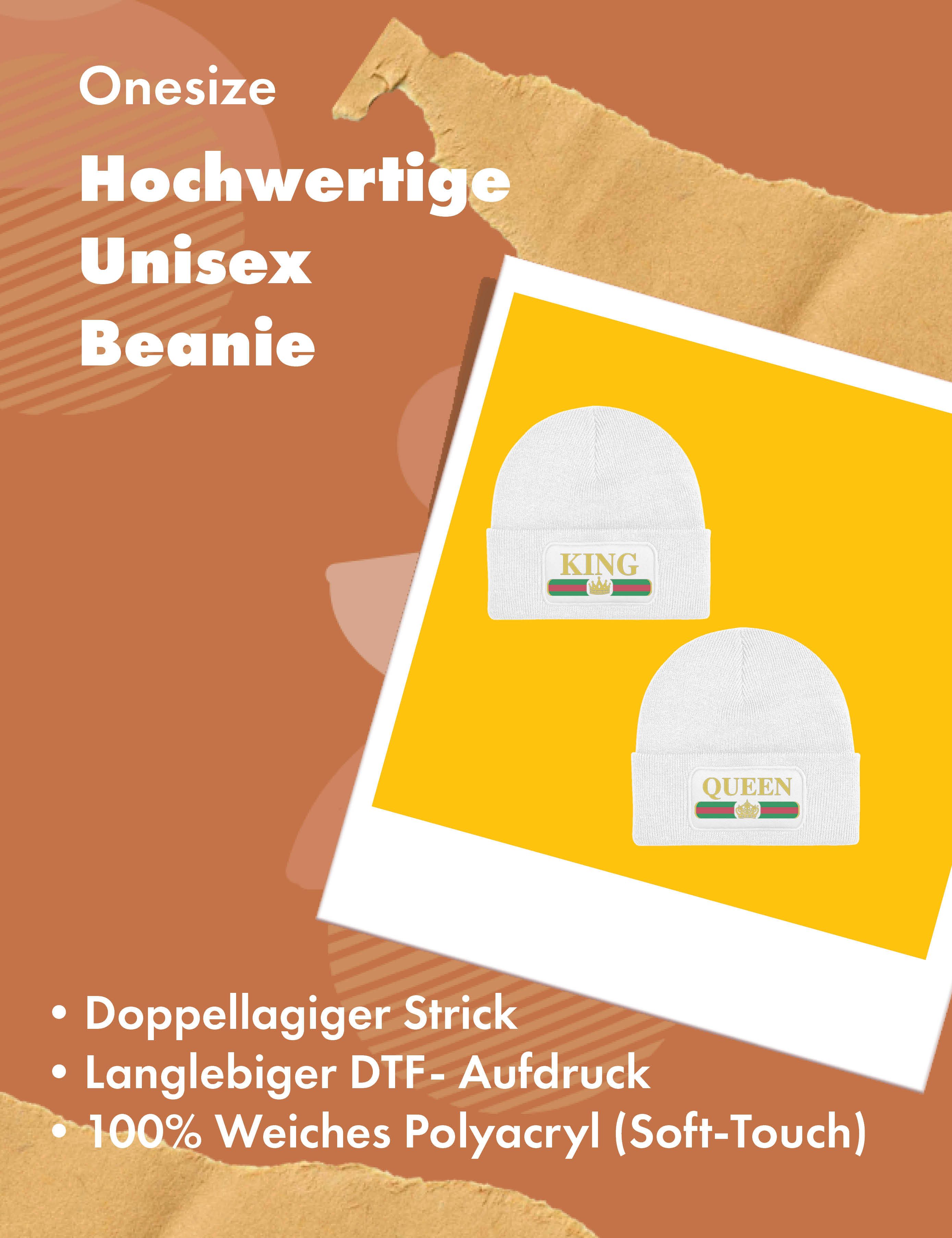 Youth Designz Beanie King und Queen unisex Beanie Mütze mit trendigem Motiv