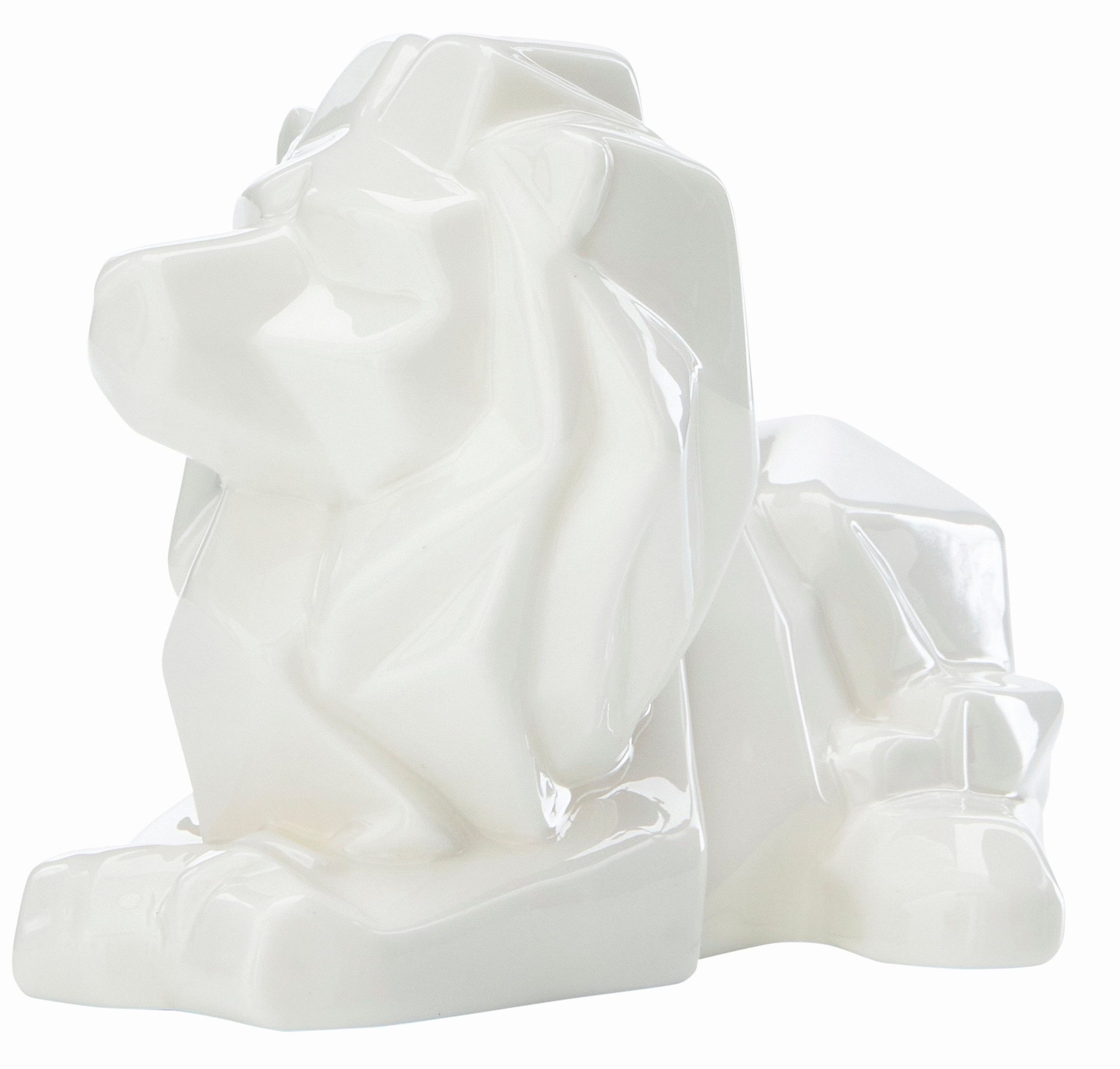 Northpoint LED Dekofigur LED Porzellan Origami Design Warmweiß mit Timer Batteriebetrieben