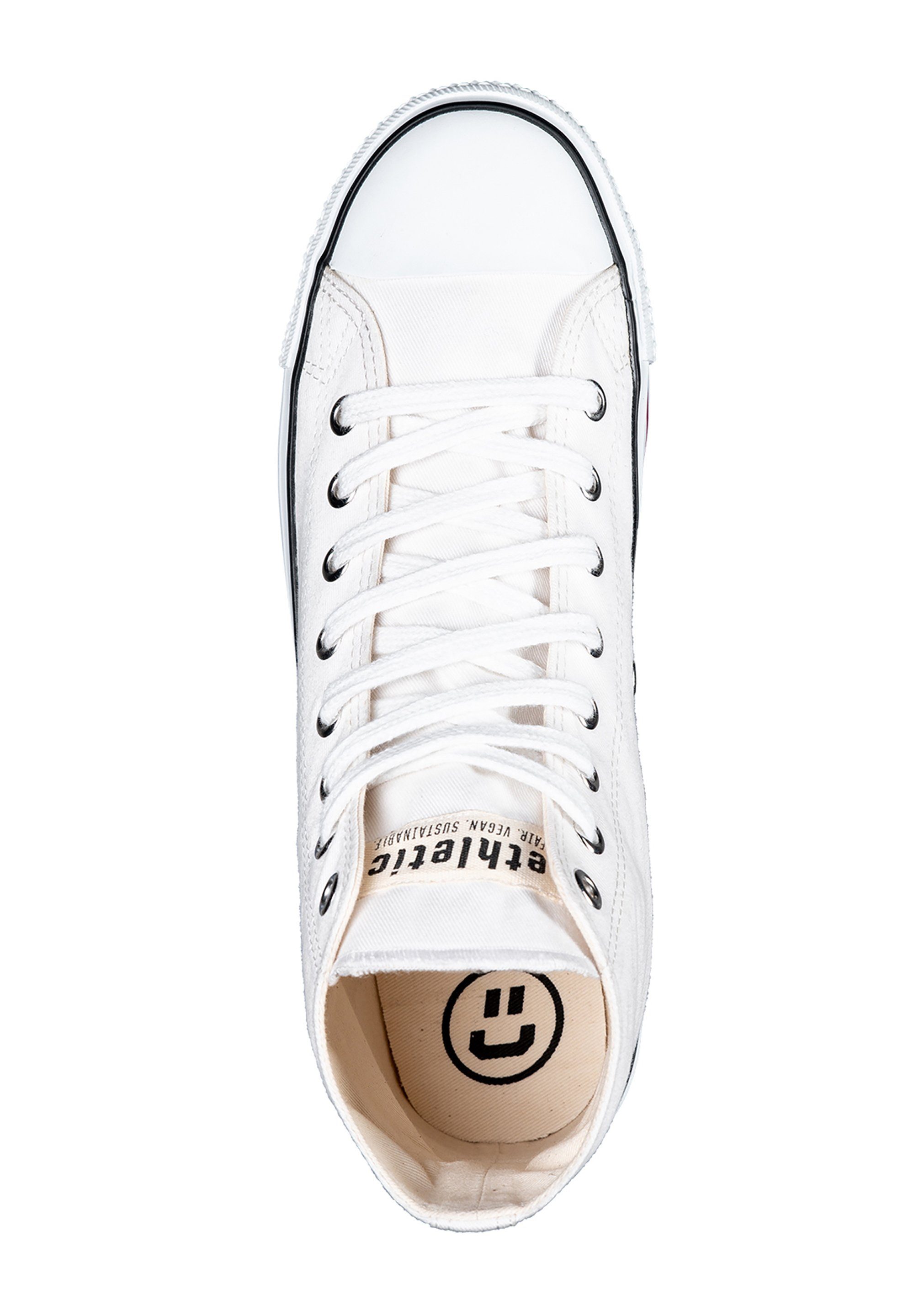 Hi Cut White Sneaker Fairtrade just - Cap Produkt white white ETHLETIC just