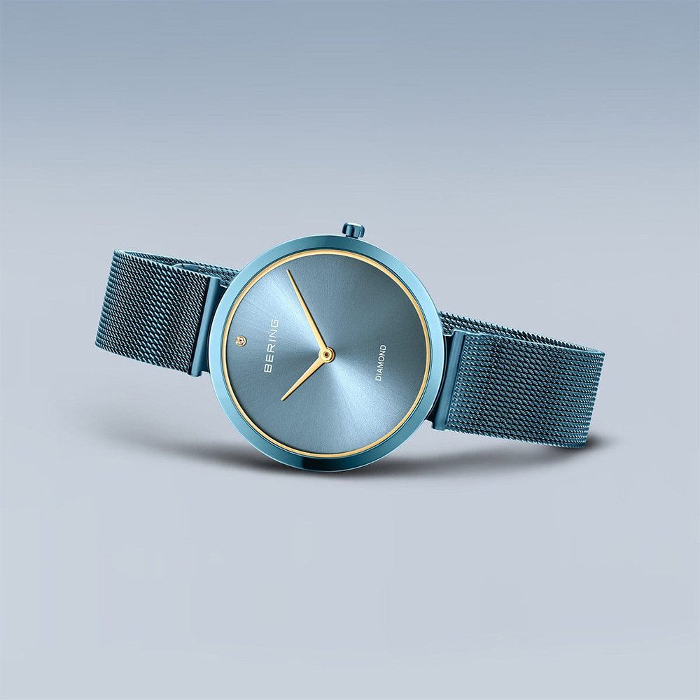 Bering Quarzuhr Bering Charity blau glänzend 18132-Charity1 18132-Charity1, günstig online kaufen