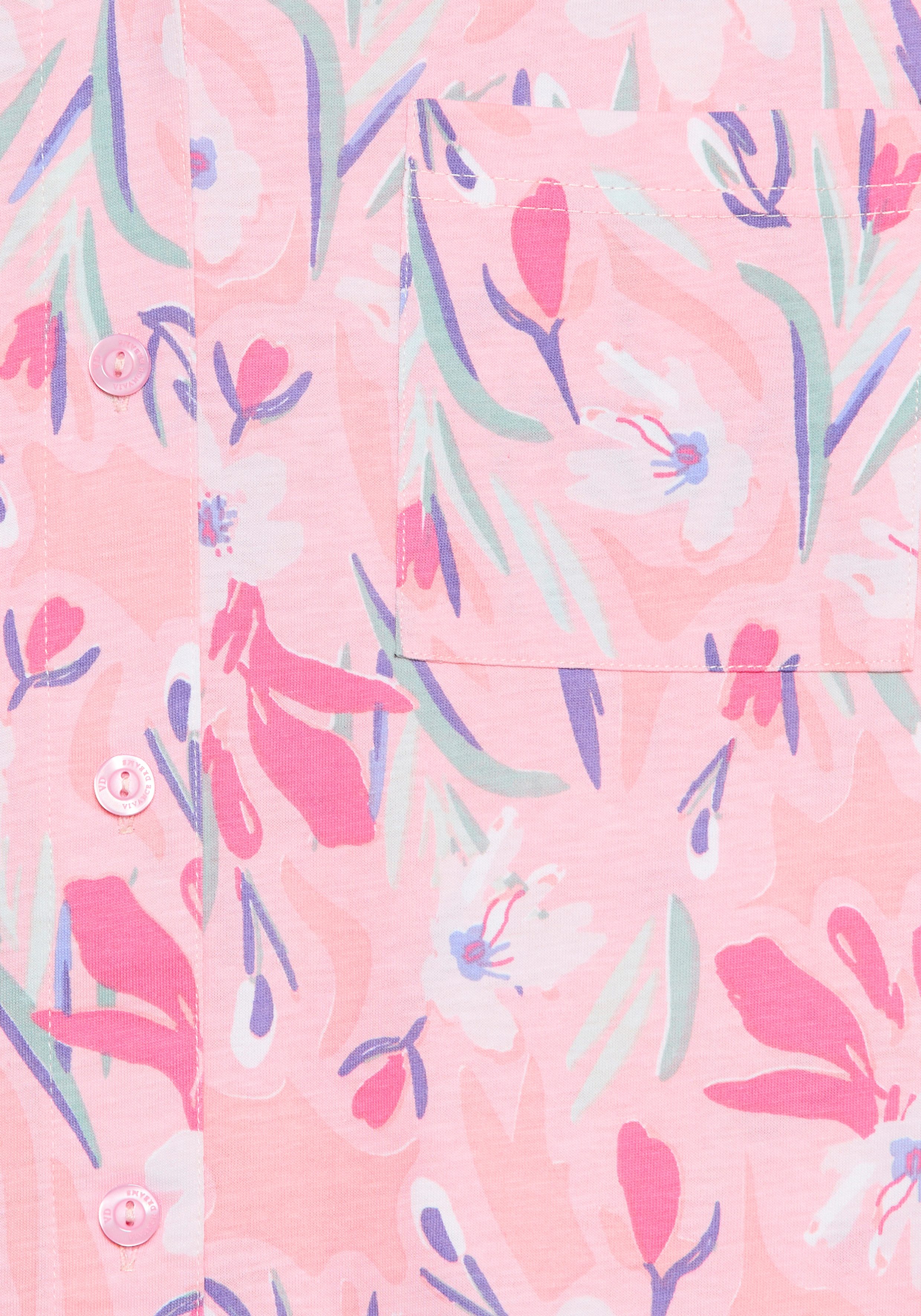 Vivance Dreams Pyjamaoberteil mit schönem Blumendruck