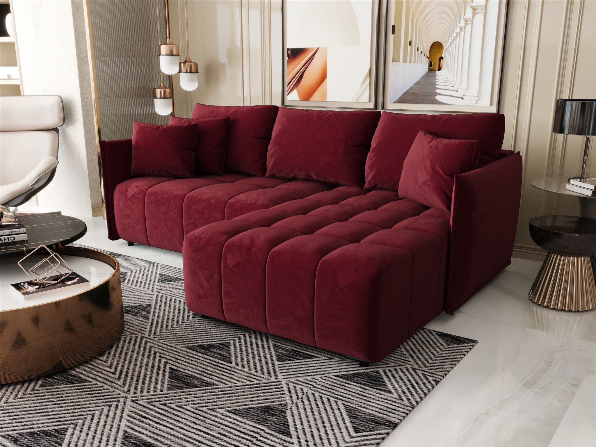 Fun Möbel Ecksofa Schlafsofa Sofa TREVISO günstig online kaufen