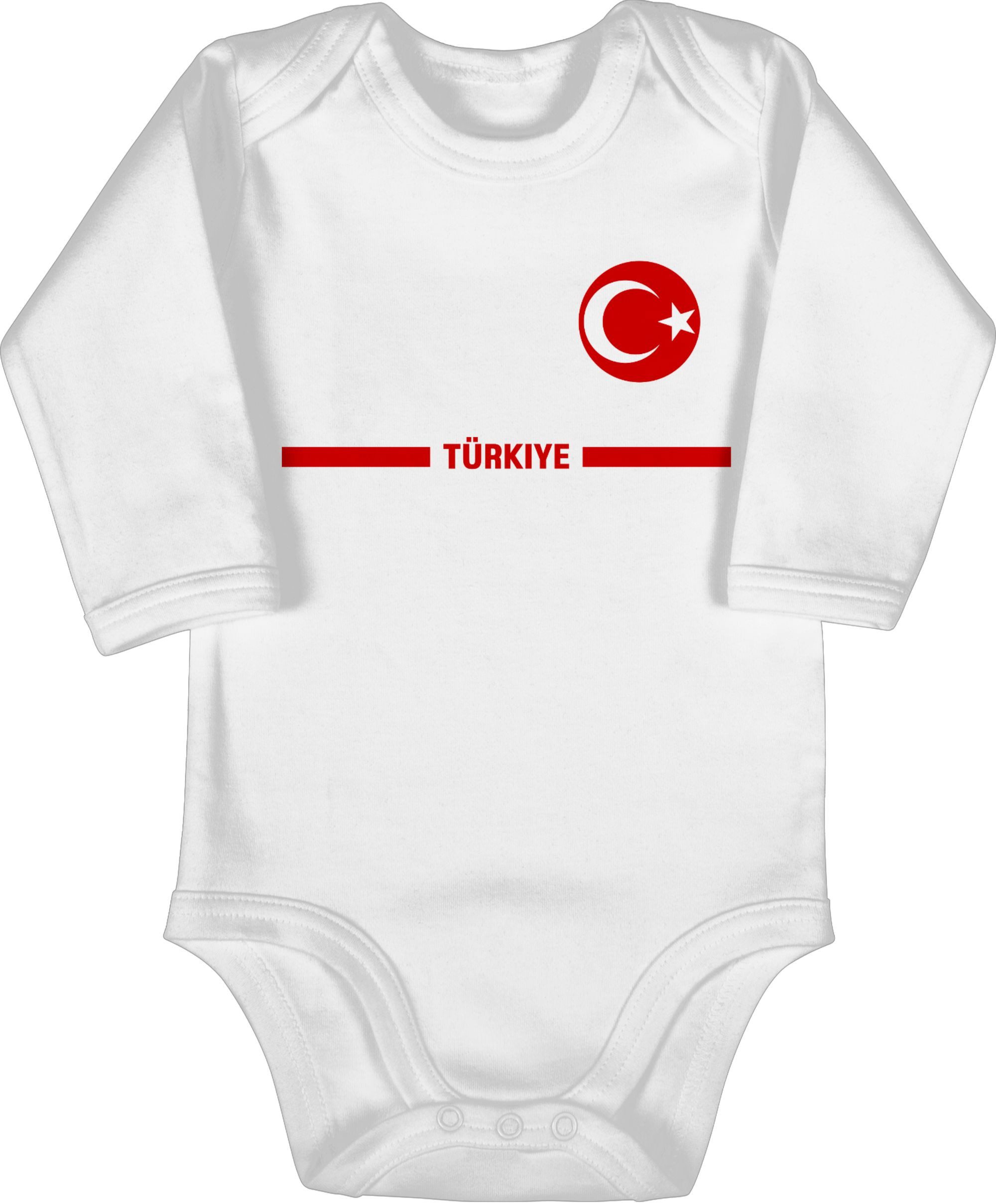 Shirtracer Shirtbody Türkei Trikot Wappen, Türkiye mit Stolz, Türkisches Fan-Motiv 2026 Fussball WM Fanartikel Baby