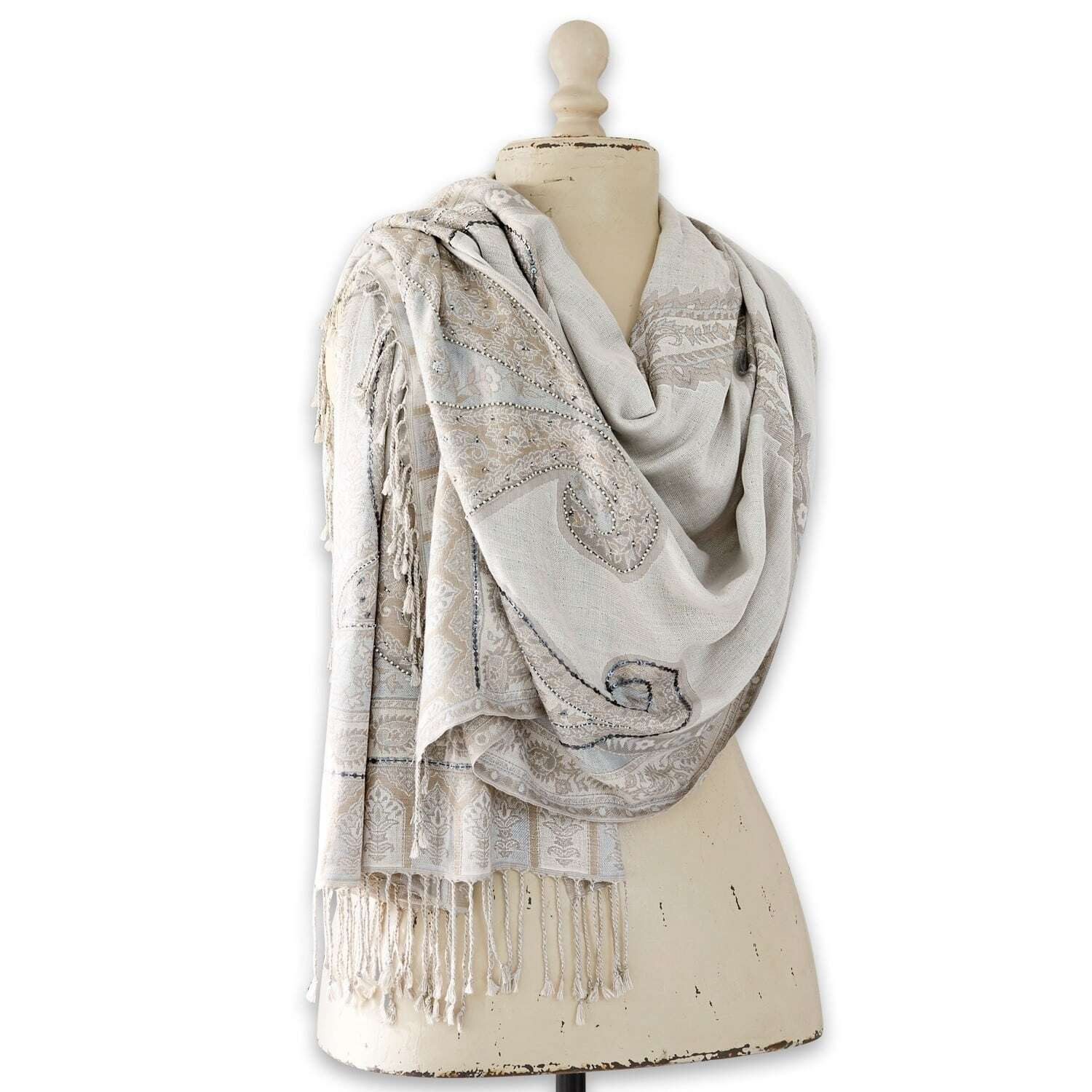 Mirabeau Modeschal Schal Moyra grau/leinen, none günstig online kaufen