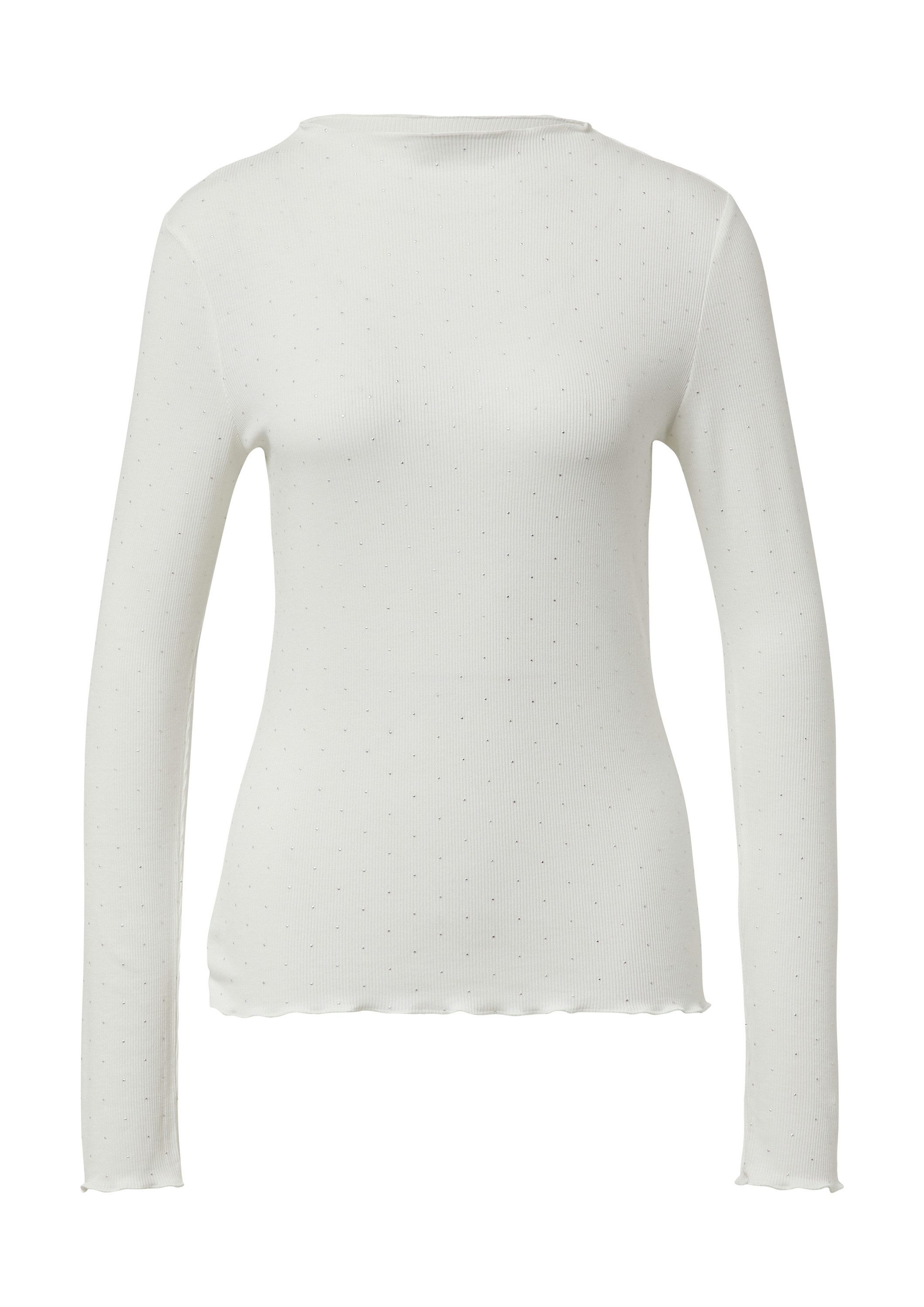 s.Oliver Langarmshirt T-Shirt Geripptes Jerseyshirt im Slim Fit mit Metalli günstig online kaufen