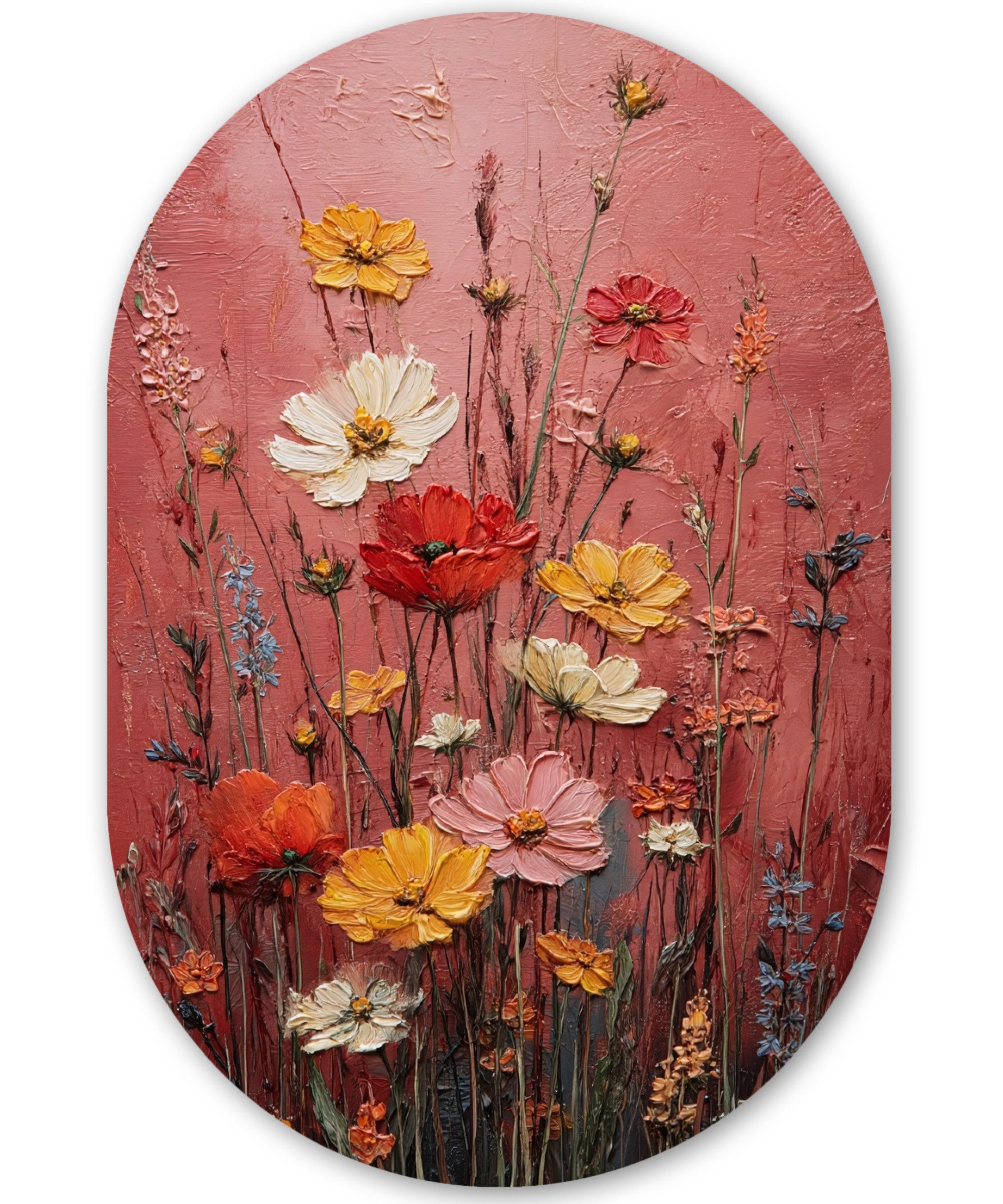 MuchoWow Gemälde Blumenbouquet - Tiefe - günstig online kaufen