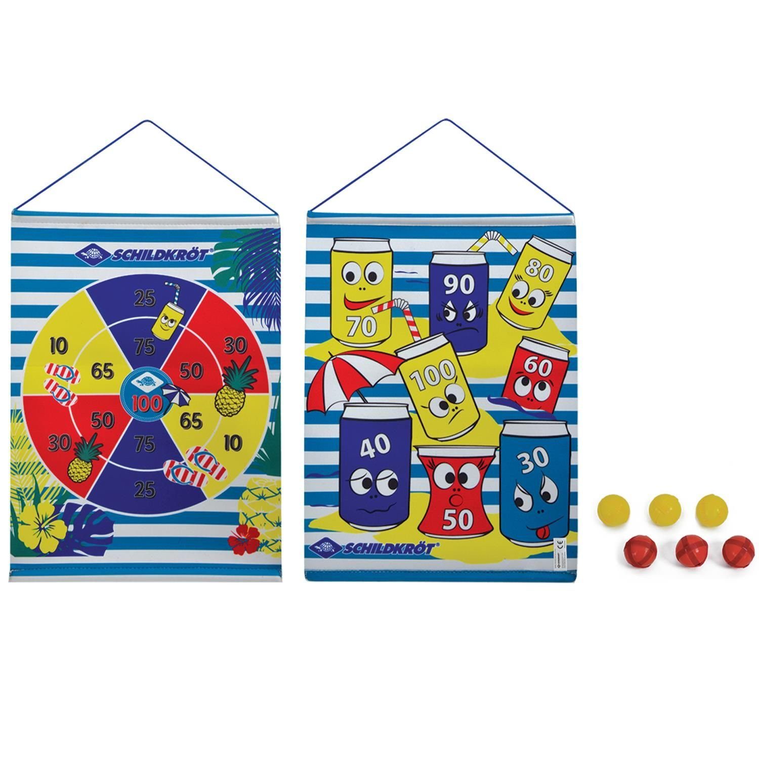 Dartscheibe Roll-Up Dart Set, inkl. 2x3 Bälle, Wurfspiel