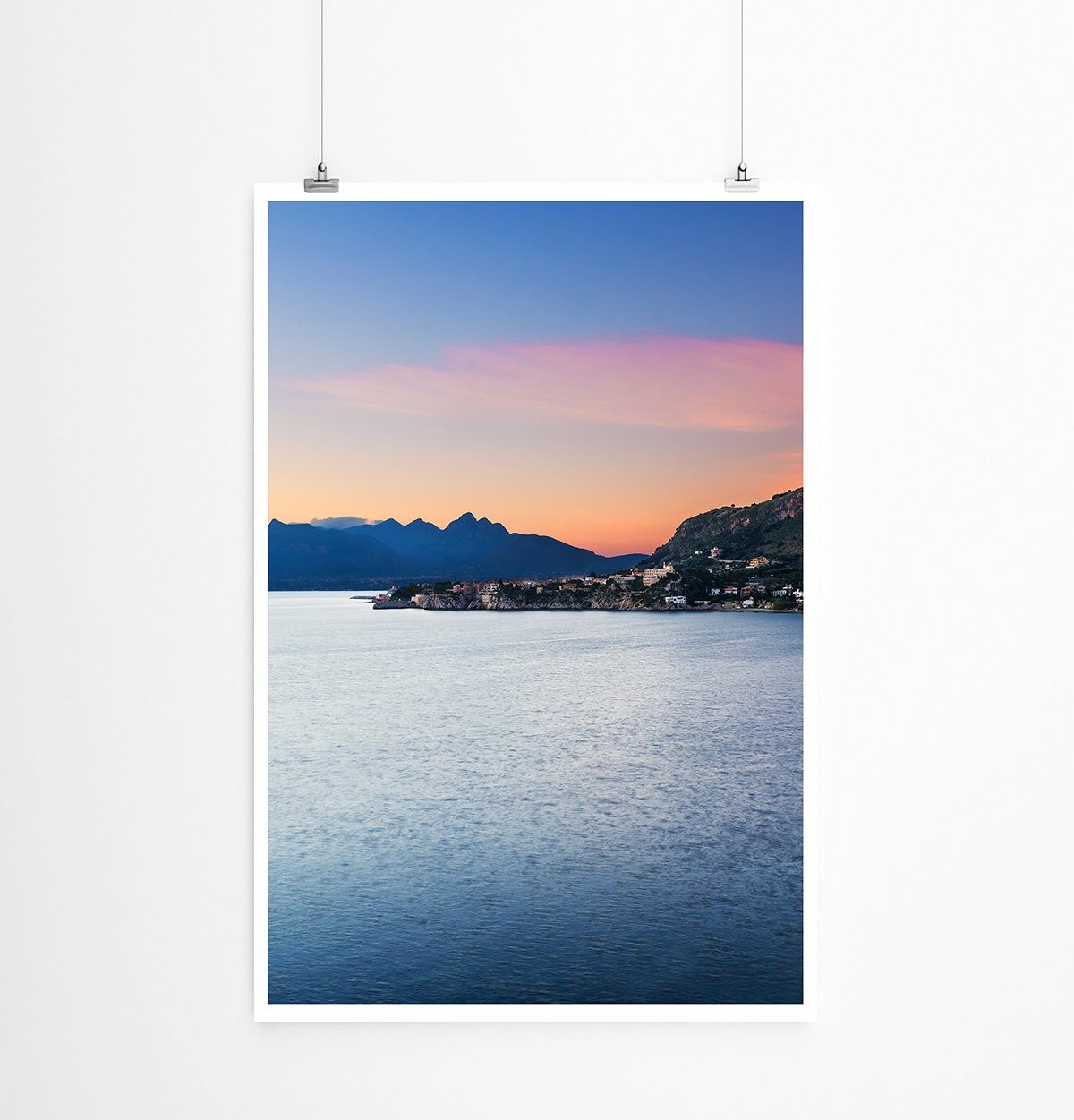 Poster 90x60cm Poster Die Farben des Sonnenuntergangs Sizilien Italien