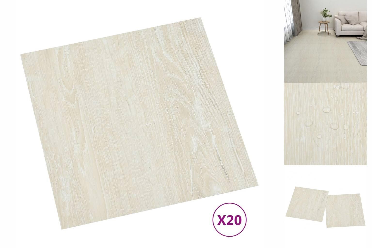vidaXL Laminat PVC Laminatböden Selbstklebend Dielen Bodenbelag Boden Fliesen 20 Stk