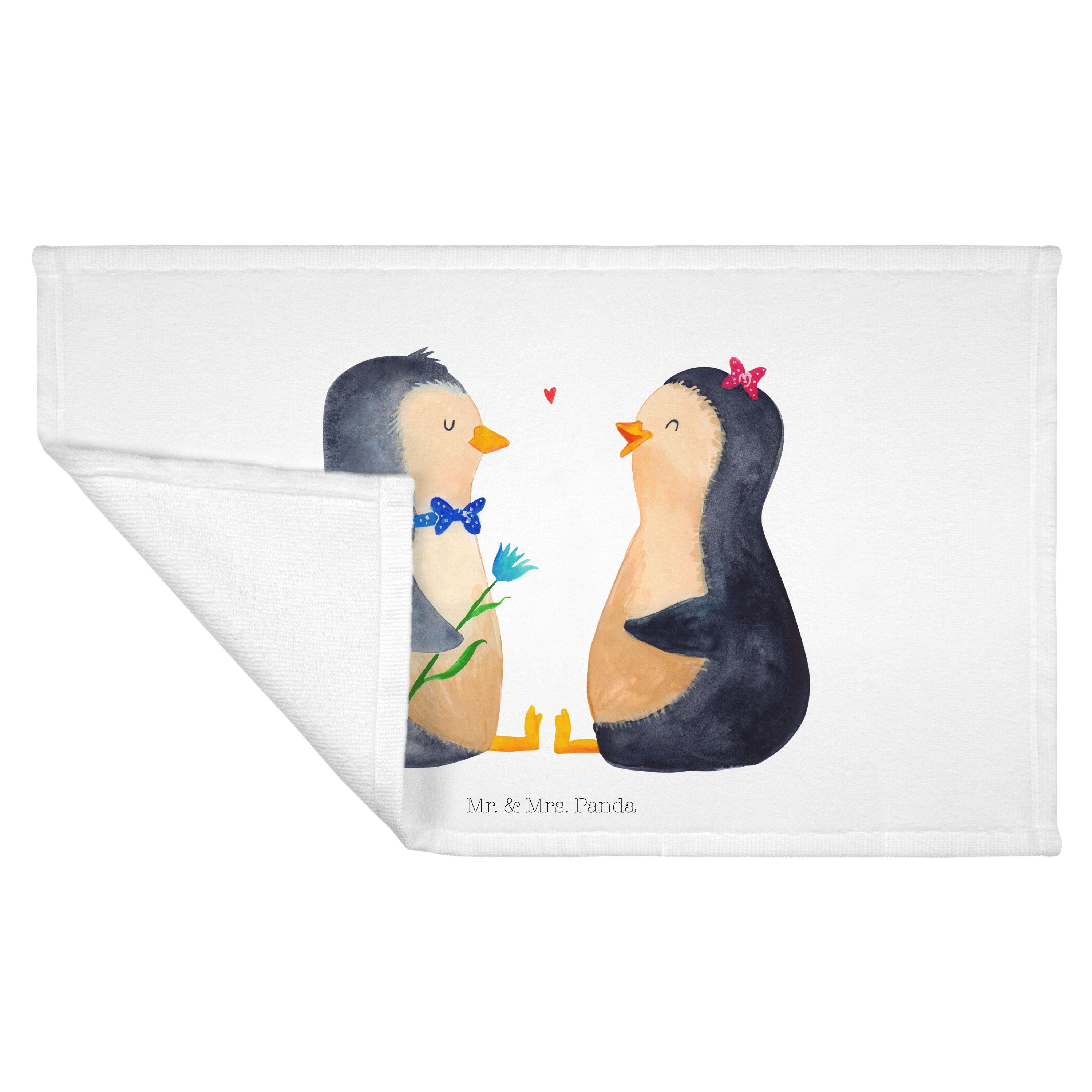 Geschenk, Mr. Handtuch Panda Weiß Handtuch, - & Pärchen - Reisehandtuch, (1-St) Kinder Tr, Pinguin Mrs.