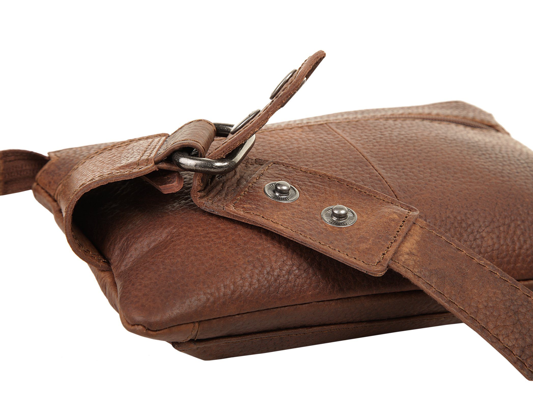 Leder Gürteltasche, echt cognac BODENSCHATZ