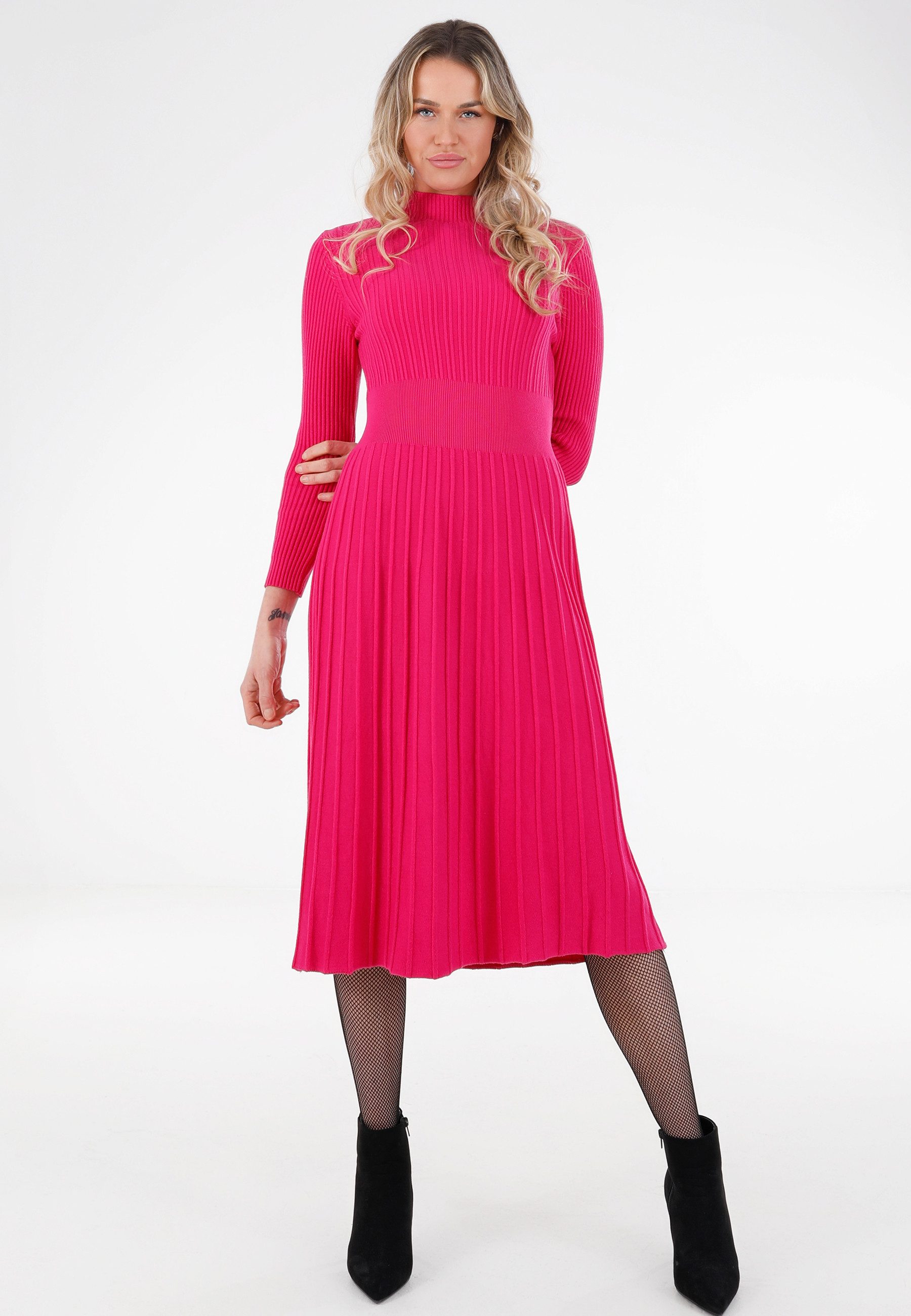 YC Fashion & Style Strickkleid tailliert mit ausgestelltem Rock – elegant u günstig online kaufen