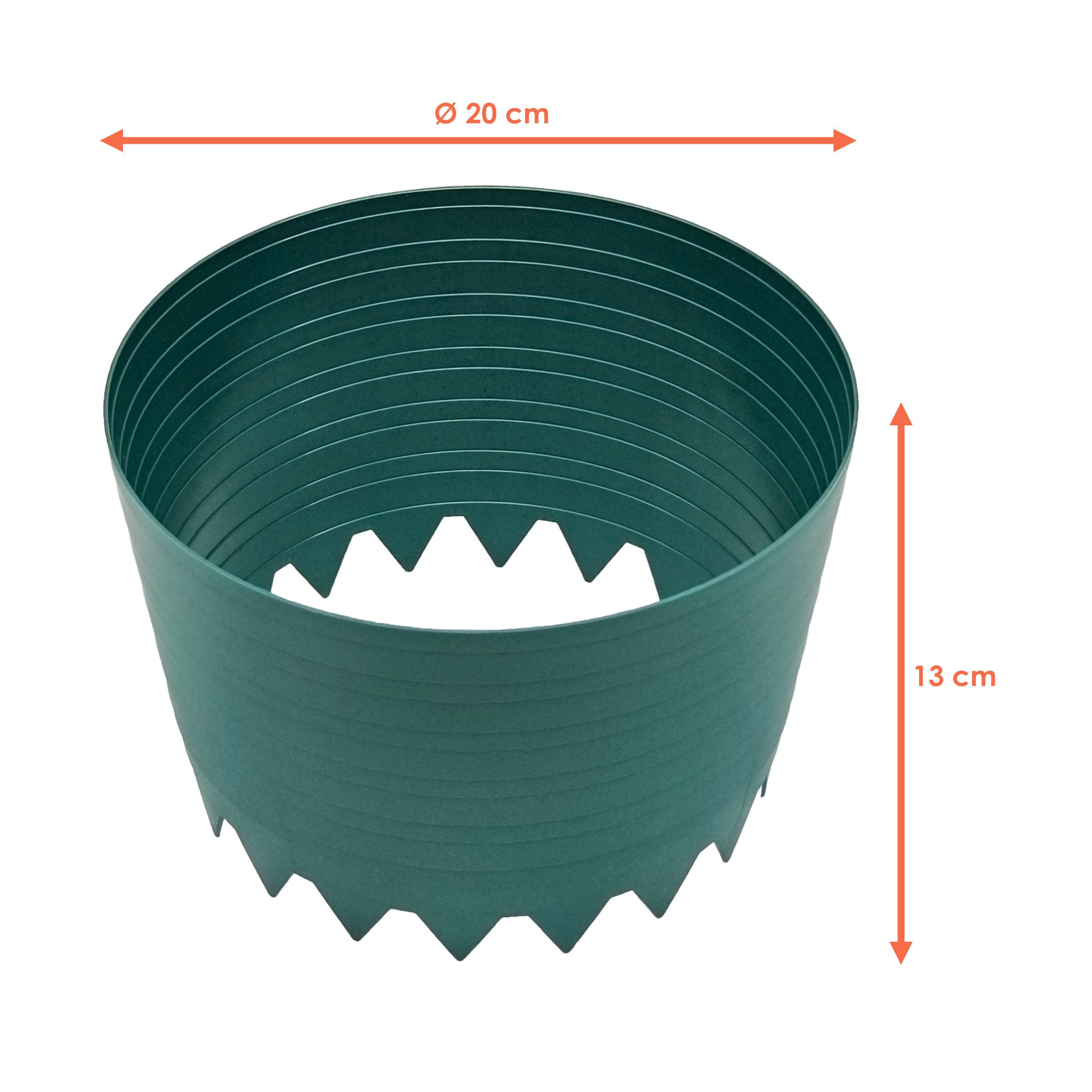 Spetebo Bewässerungssystem Kunststoff Bewässerungsring 20 cm grün, (Set, 10-tlg., 10er), 10er Set - Gießring zur Bewässerung von Pflanzen