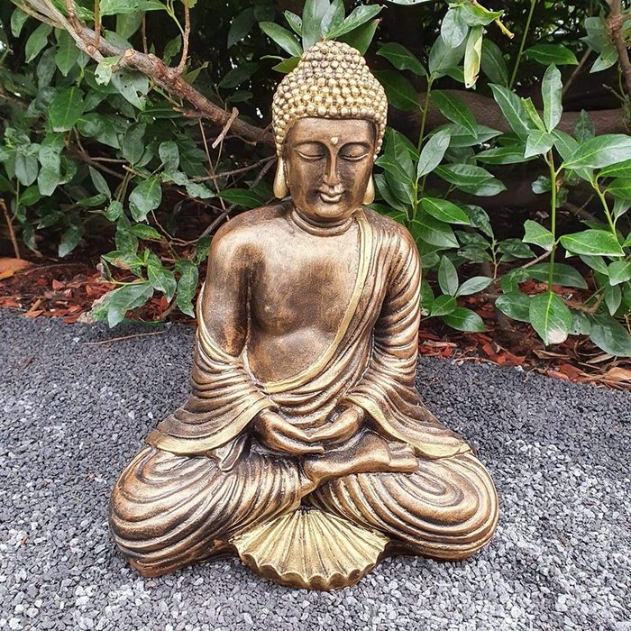 Aspinaworld Gartenfigur Gartenfigur Sitzende Buddha Figur 41 cm