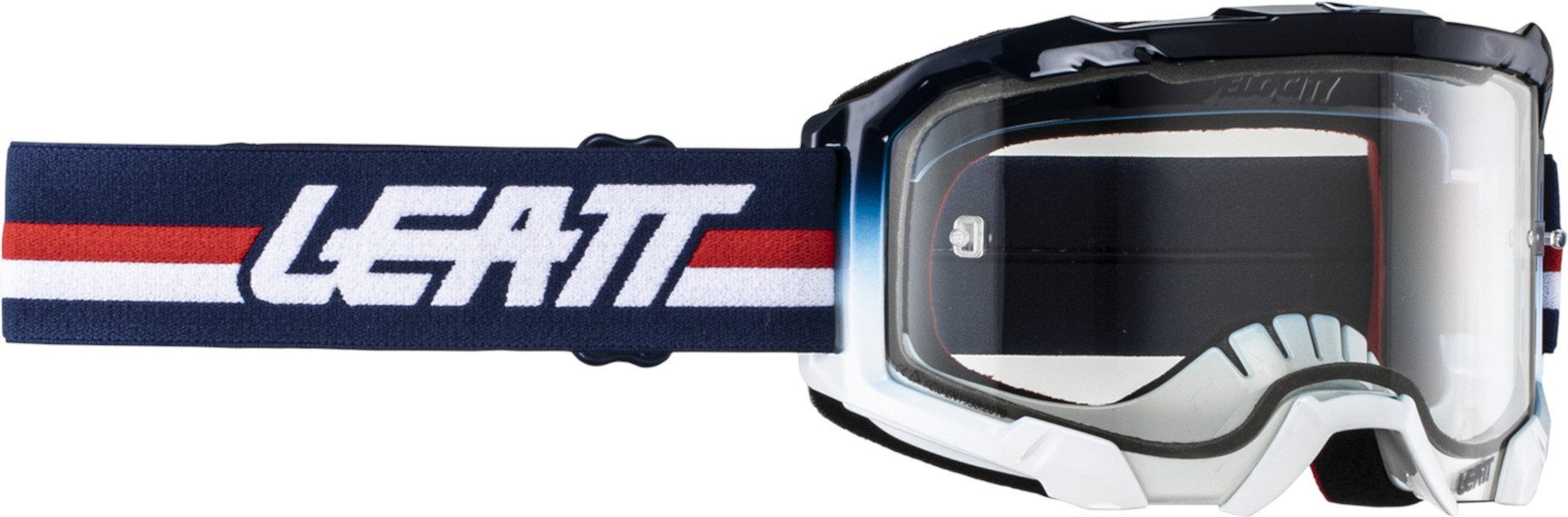 Leatt Motorradbrille Velocity 4.5 Stripes 2024 Motocross Brille, Double Lens,Mit Band