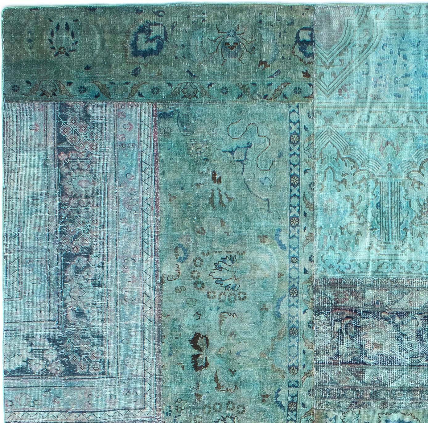 Teppich Patchwork - 299 x - 7 Zertifikat rechteckig, 238 mm, mehrfarbig, Einzelstück Wohnzimmer, mit Höhe: cm Handgeknüpft, morgenland