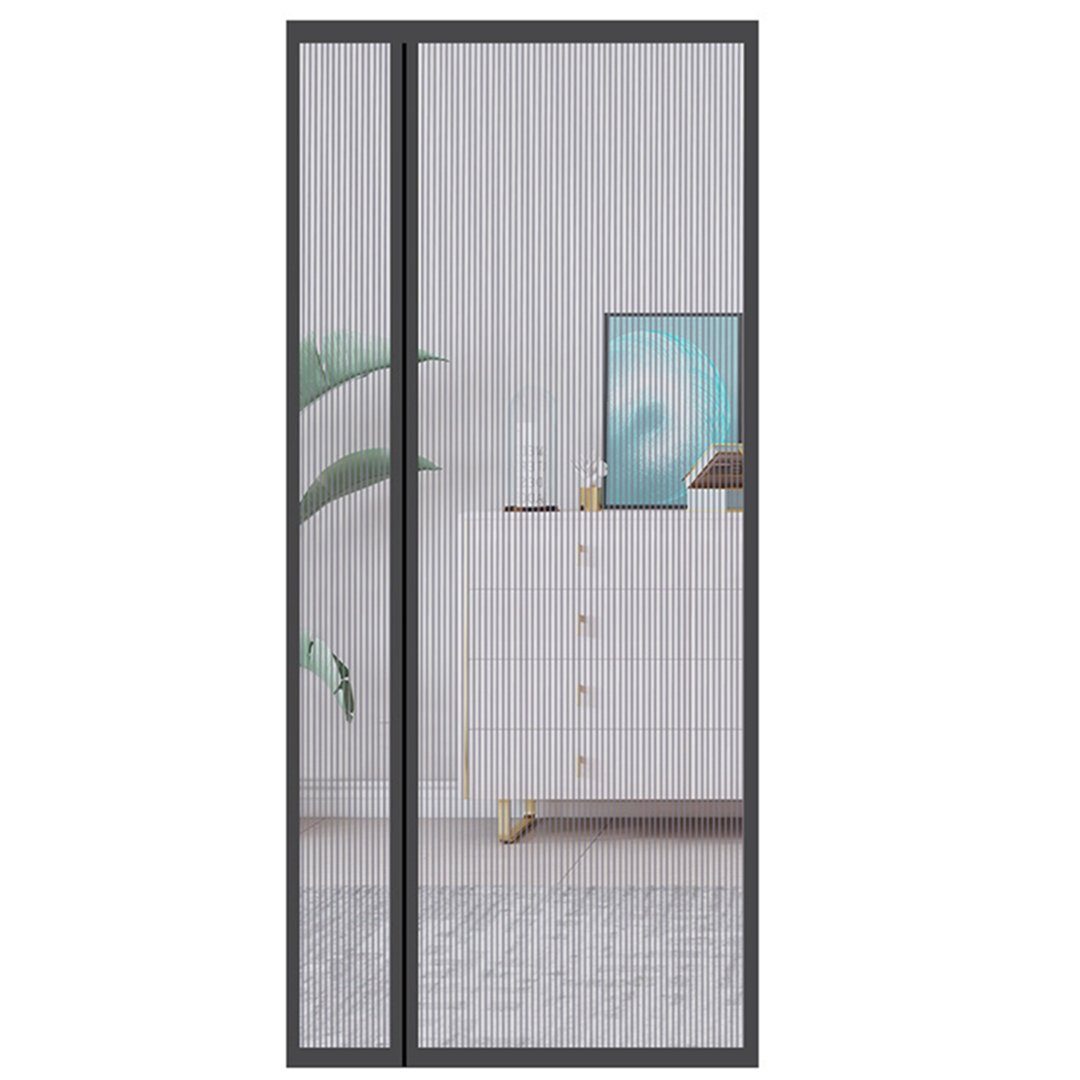 TUABUR Insektenschutz-Tür Fliegengittertür, magnetische Balkontür 90 x 200 cm, grau, (1-St) | 