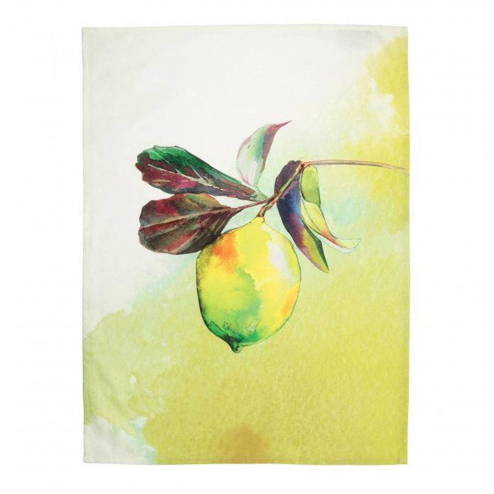 PICHLER Geschirrtuch Zitrone Limette, (1x Geschirrtuch 50 x 70 cm), aus 100% Baumwolle