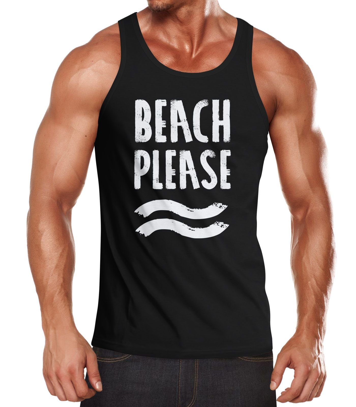 Neverless Tanktop Herren Tank-Top Beach please günstig online kaufen