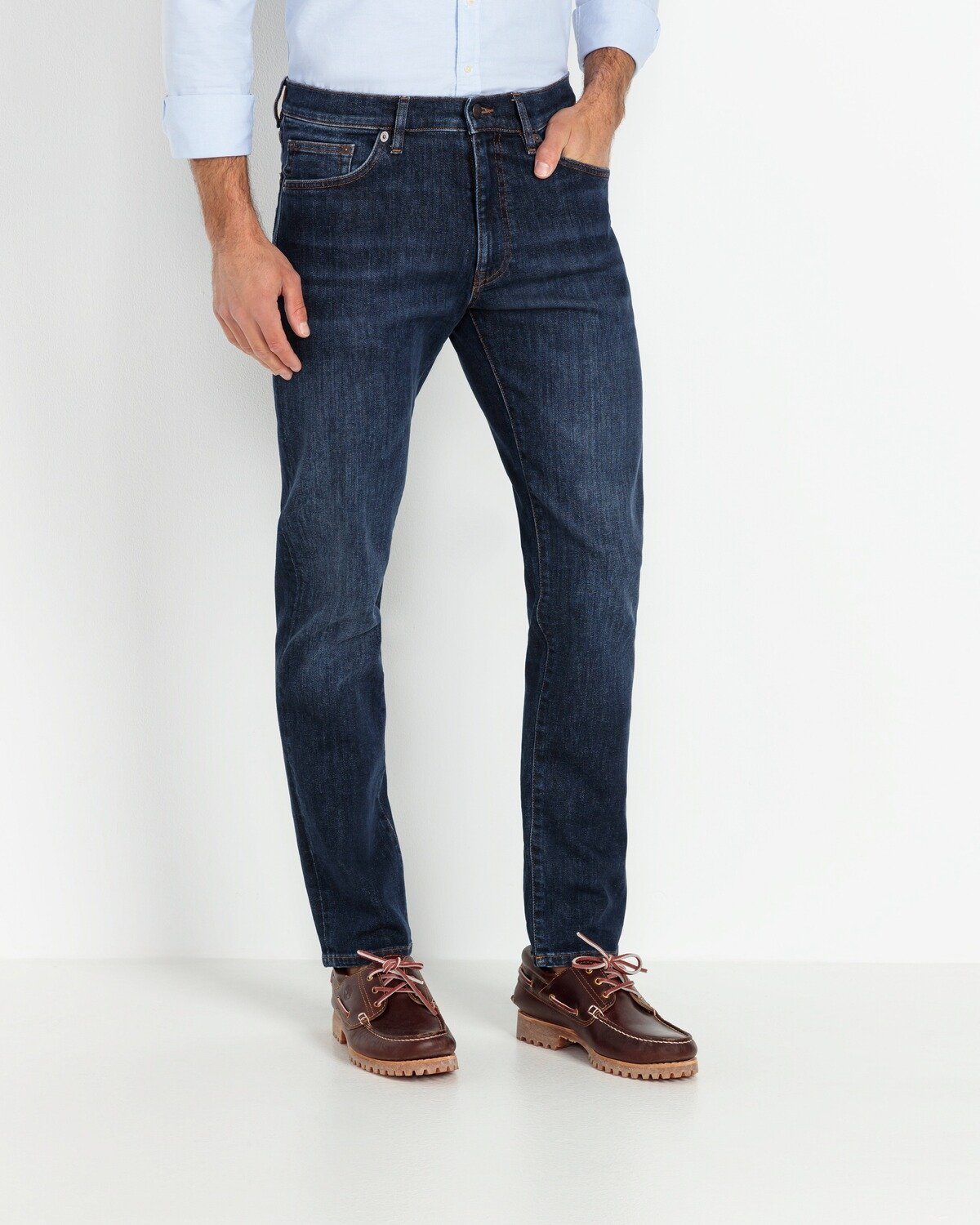 Worn Fit In Gant Slim Blue Dark 5-Pocket-Jeans Jeans