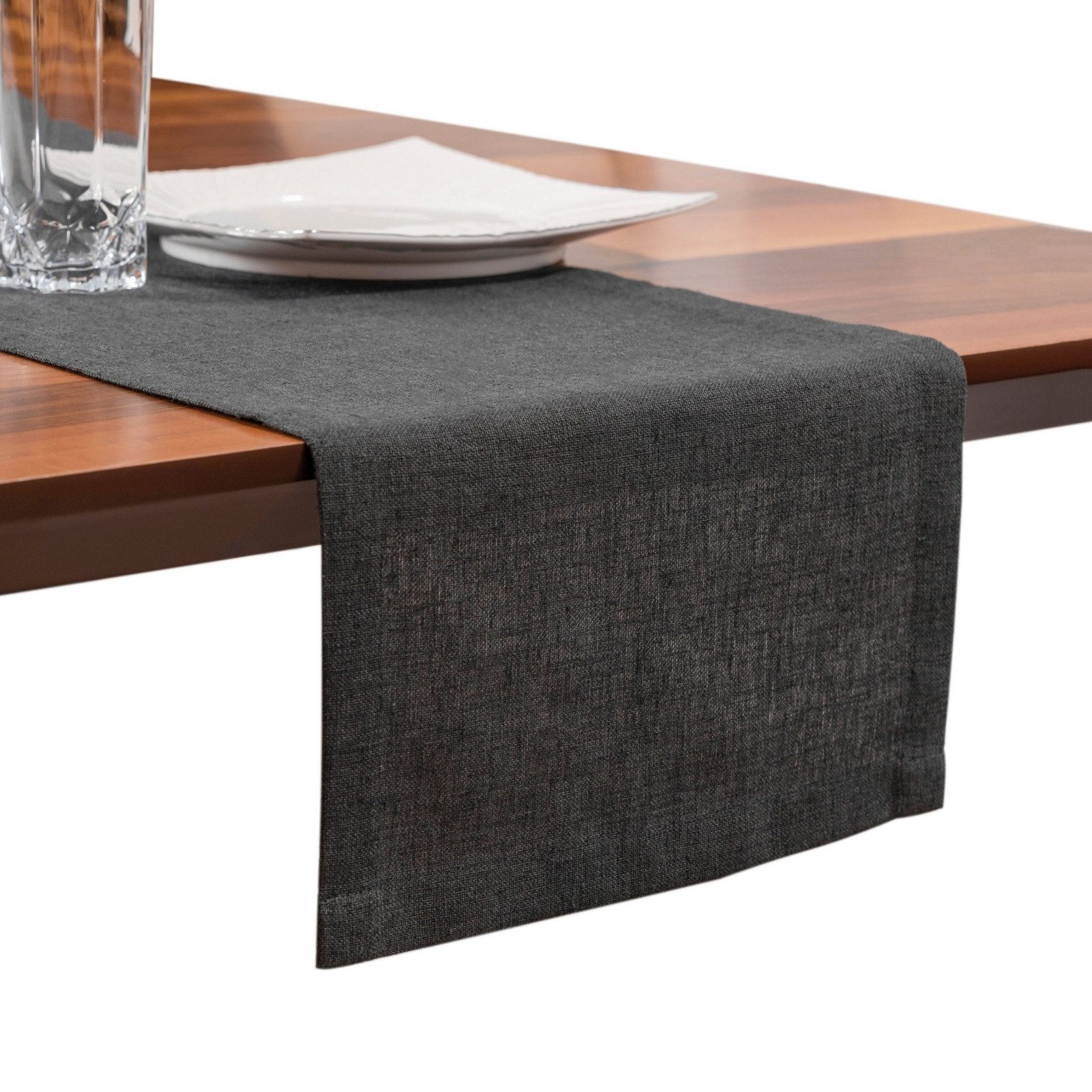 BELUPAI Tischläufer Modern Tischdecke (Set 1-tlg, Abwaschbar, Wasserabweisend, Landhausstil Tischläufer), für Küche Esstisch Tisch Dekoration Party Dekor, 30x120 cm, Dunkelgrau