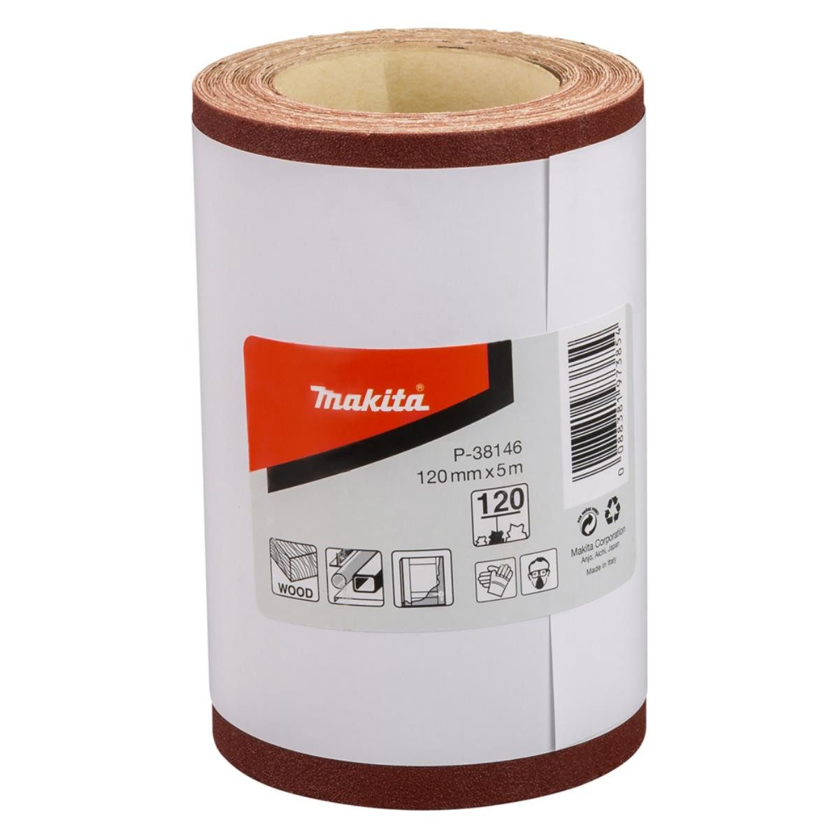 Thumbnail - Makita Akku-Multifunktionswerkzeug Makita Schleifpapier-Rolle, 120 mm x 5 m, K120 120 MM X 5 M • K120, Produkt, Makita, ...