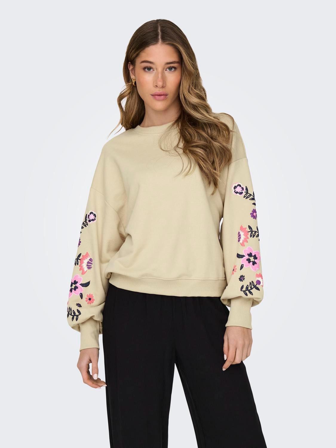 ONLY Sweatshirt ONLBROOKE L/S O-NECK FLOWER SWT