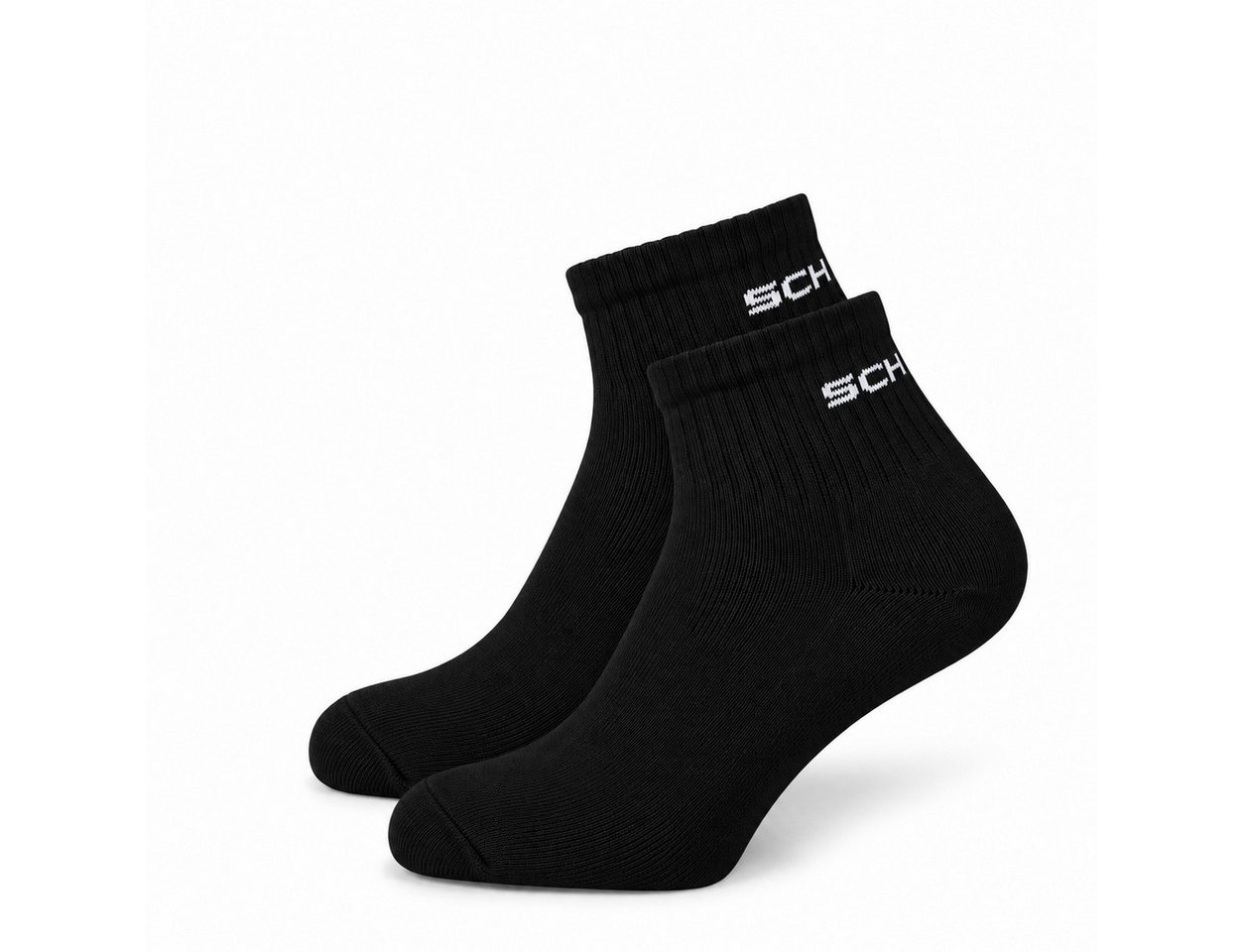 SCHNORR Socken Knöchelsocken Unisex knöchelhoch Schwarz 1 Paar 35-37 SCHNORR Logo hinten am Bund und mittig an der Sohle