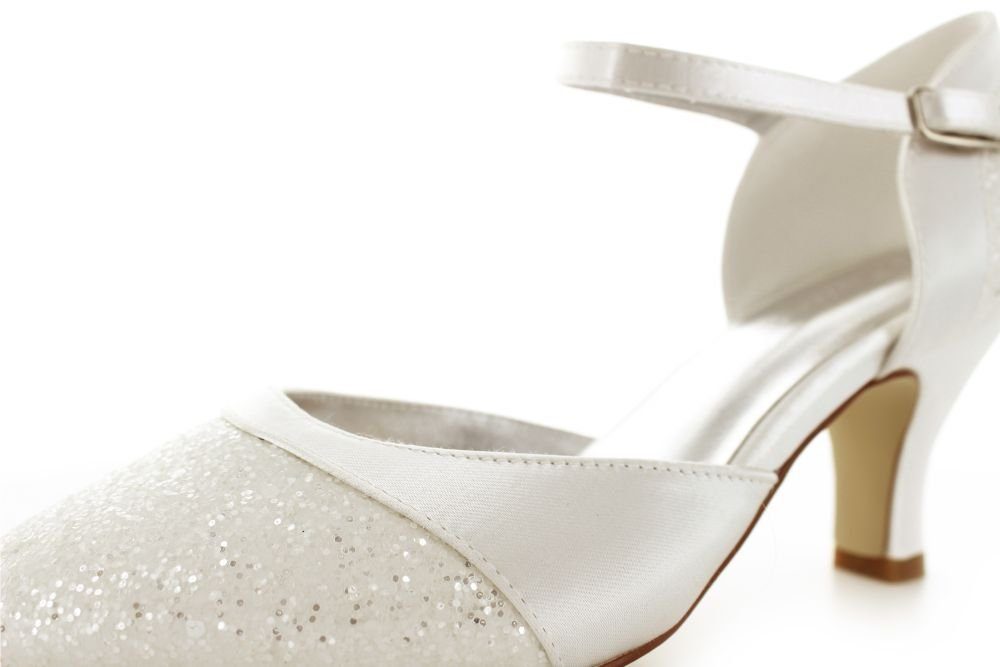 White Lady 701 Satin Pumps mit Glitter Slingpumps