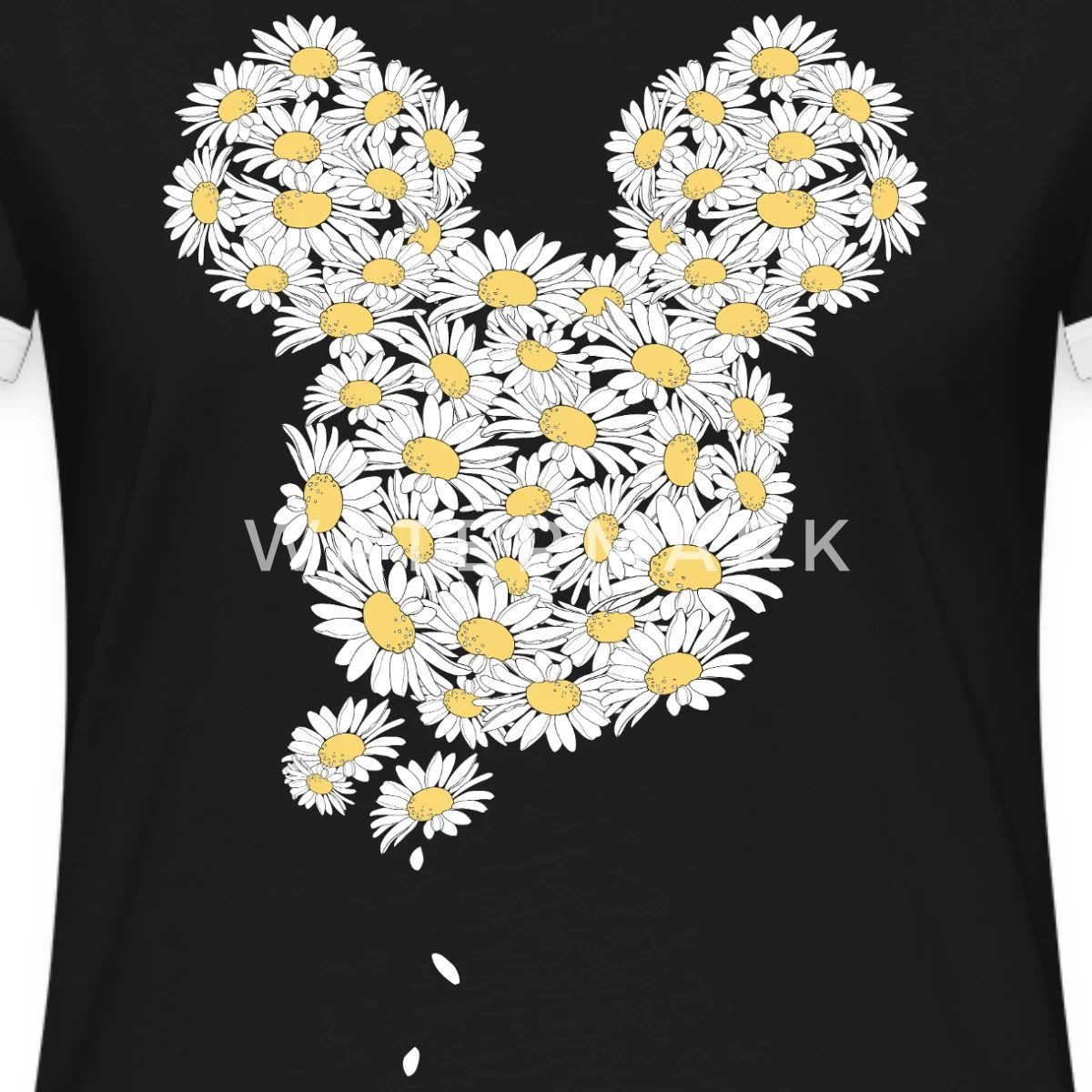Spreadshirt T-Shirt Mickey & Minnie Mickey Mouse Gänseblümchen Frauen Kontrast T-Shirt (1-tlg)