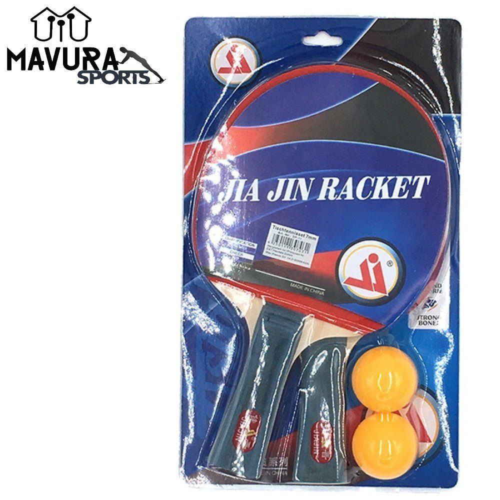 Profi RACKET 2 Set Schläger Tischtennisschläger Set JIA 2 Tischtennisschläger Ping Tischtennis Bällen JIN mit Schläger MAVURA MAVURASports Tischtennis Pong