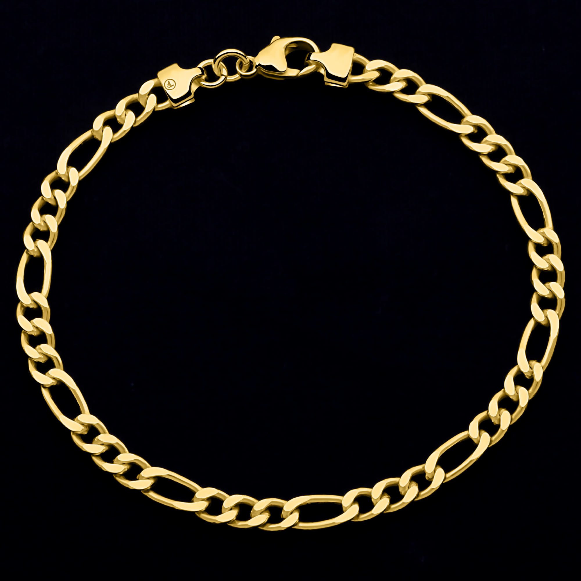 Tony Fein Armband Figaroarmband 4,6 mm 585er Vergoldet Massiv Glänzend günstig online kaufen