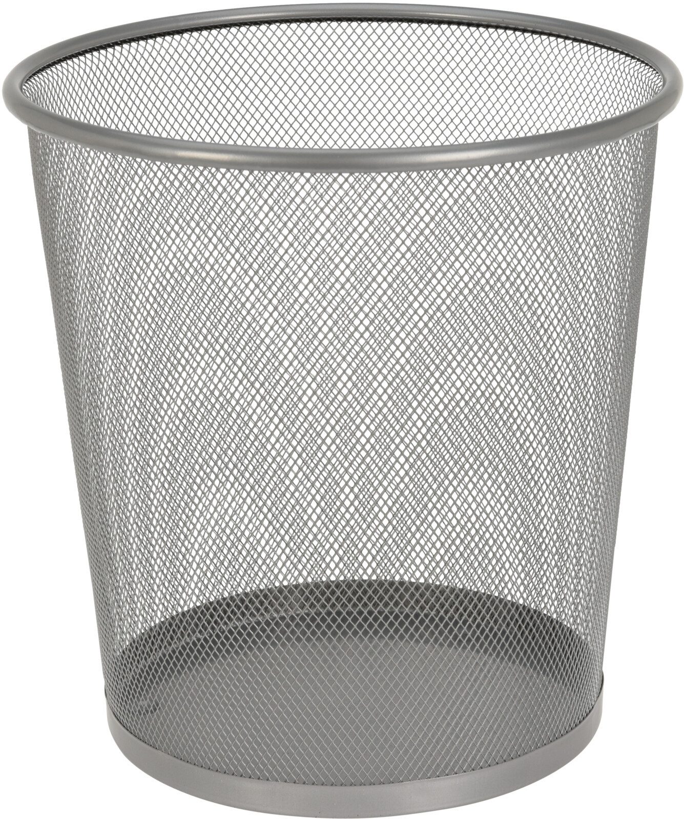 Koopman Papierkorb Papiereimer Mülleimer Büroeimer Grau/Schwarz 3 er Set, 3 Stk, 26,5x28cm, 19 L, Metall, Gitter