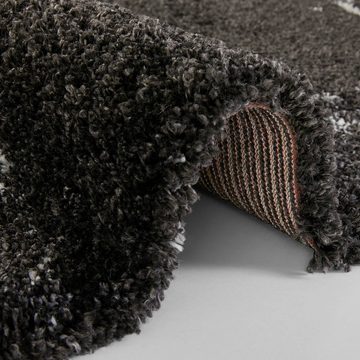 Teppich Hochflor Teppich MAYRIn-Schwarz Creme, MINT RUGS, rechteckig, Höhe: 30 mm