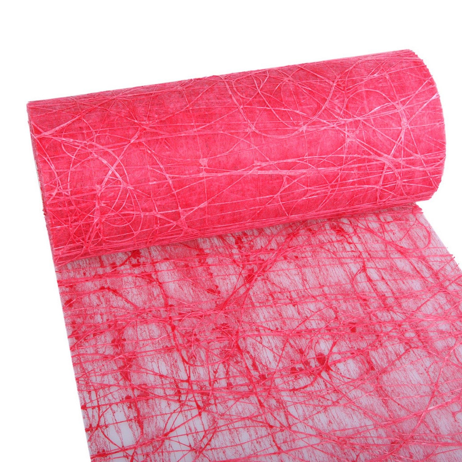 Tischläufer Dekoweb® 300mm x 15m Tischläufer Deko Tischband Tischdeko rot + 100 g