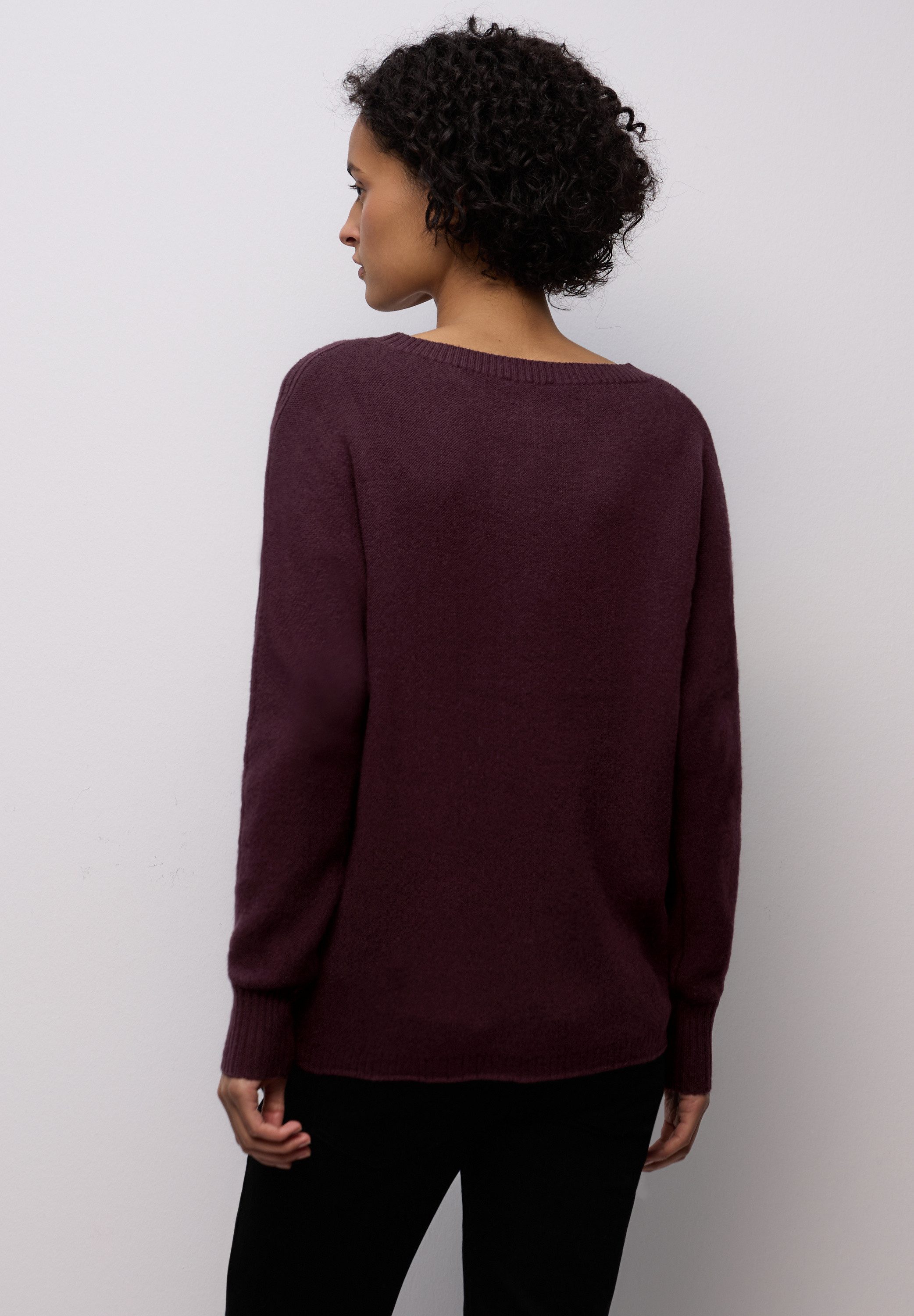 STREET ONE Strickpullover mit Materialmix