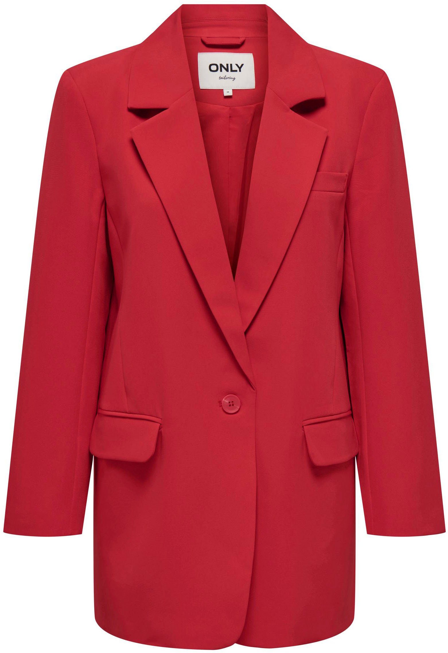 ONLY Blazer long pour femme, Flame Orange., 36