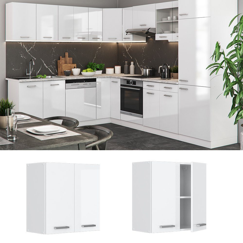 Vicco Hängeschrank R-Line, Weiß Hochglanz/Weiß, 60 günstig online kaufen