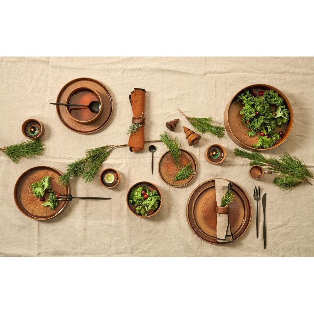 ASA SELECTION Serviettenring Asa Serviettenringe Set Wood Quadratisch Braun (2-teilig)