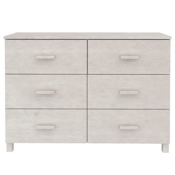 vidaXL Sideboard Sideboard HAMAR Weiß 113x40x80 cm Massivholz Kiefer (1 St)