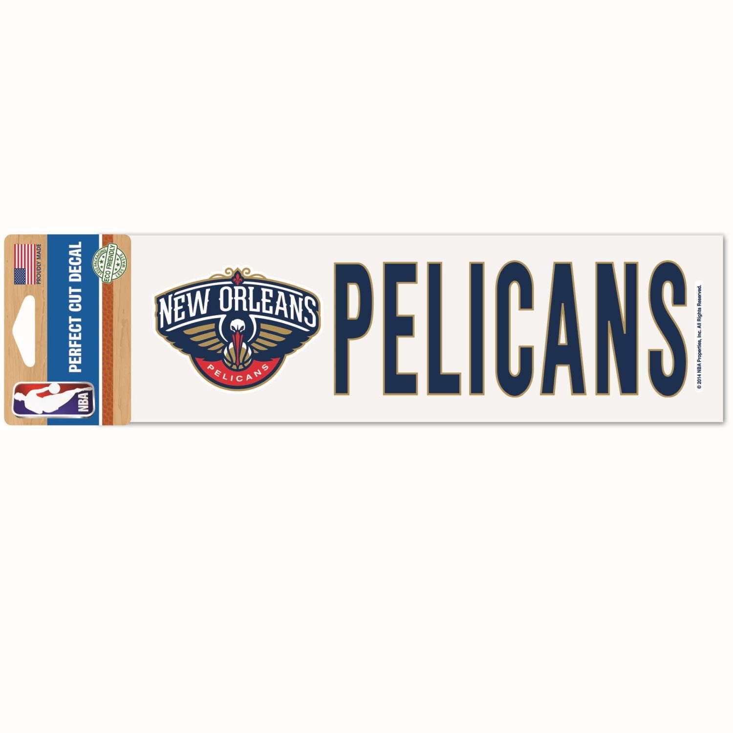 WinCraft Wanddekoobjekt NBA Perfect Aufkleber Orleans New Cut Pelic 8x25cm