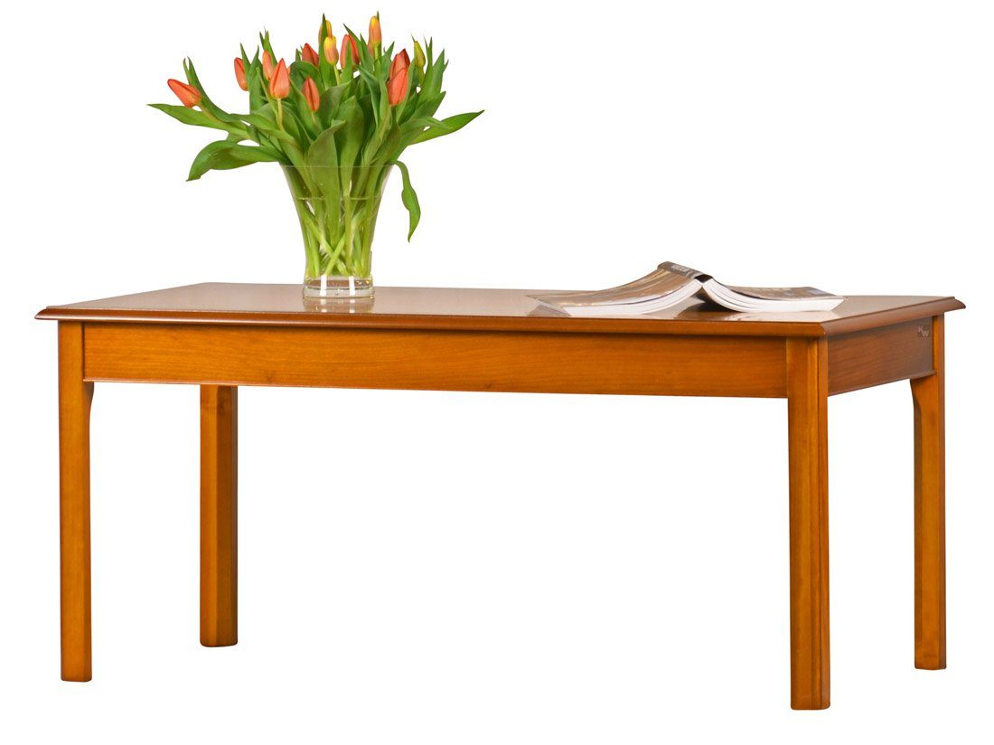 Kai Wiechmann Couchtisch Beistelltisch Eibe 120 x 60 cm, Sofatisch mit dekorativen Intarsien, Sofatisch aus edlem Furnierholz, made in England