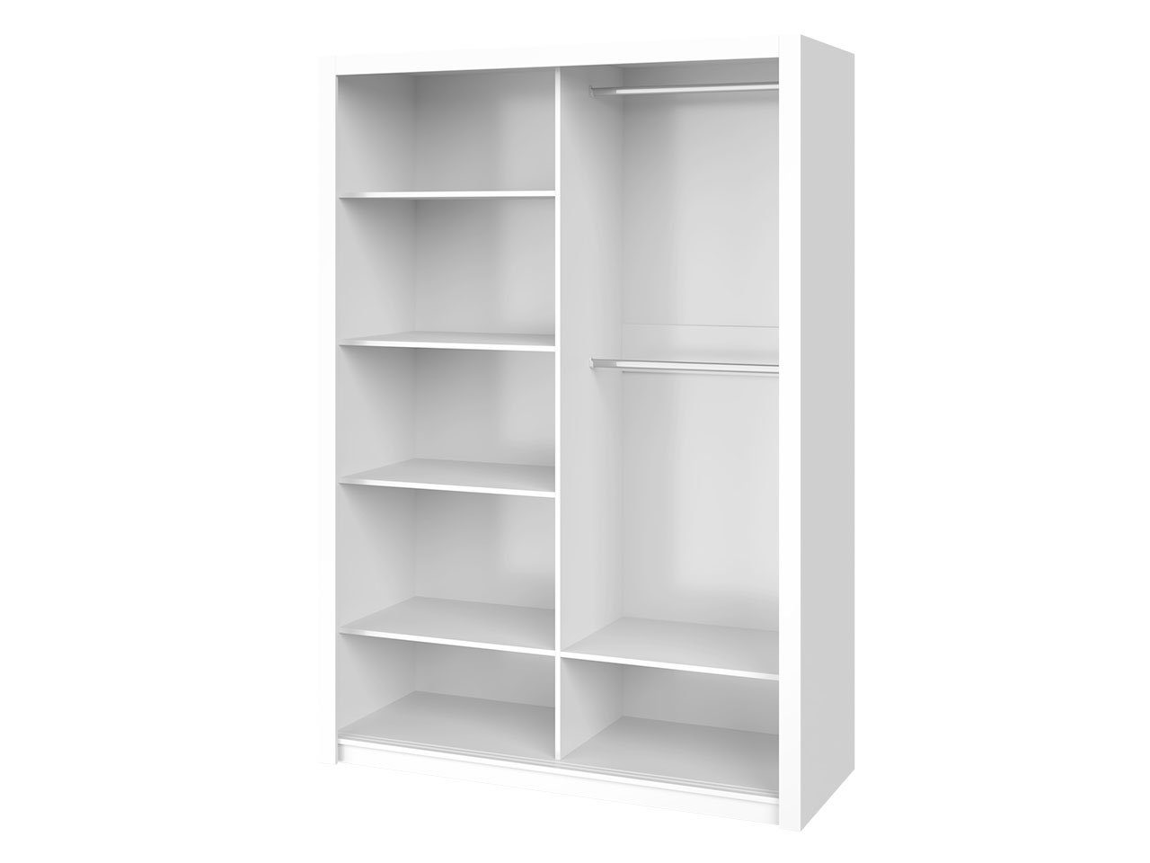 MIRJAN24 Kleiderschrank Bono SZ150 07 (mit 2-Schiebetüren) 2 Kleiderstangen, Frontspiegel