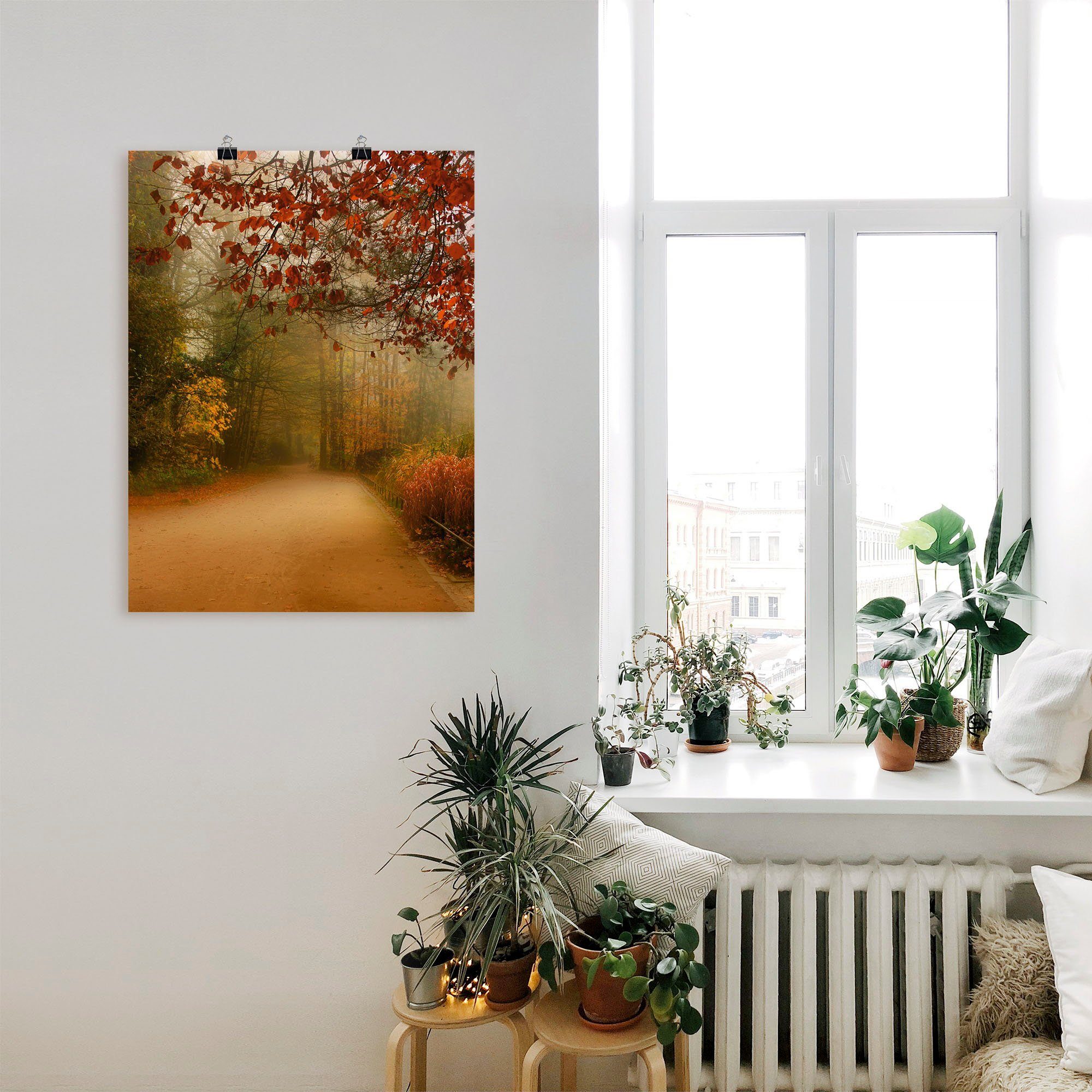 Artland Poster Herbst im Park, Vier günstig online kaufen