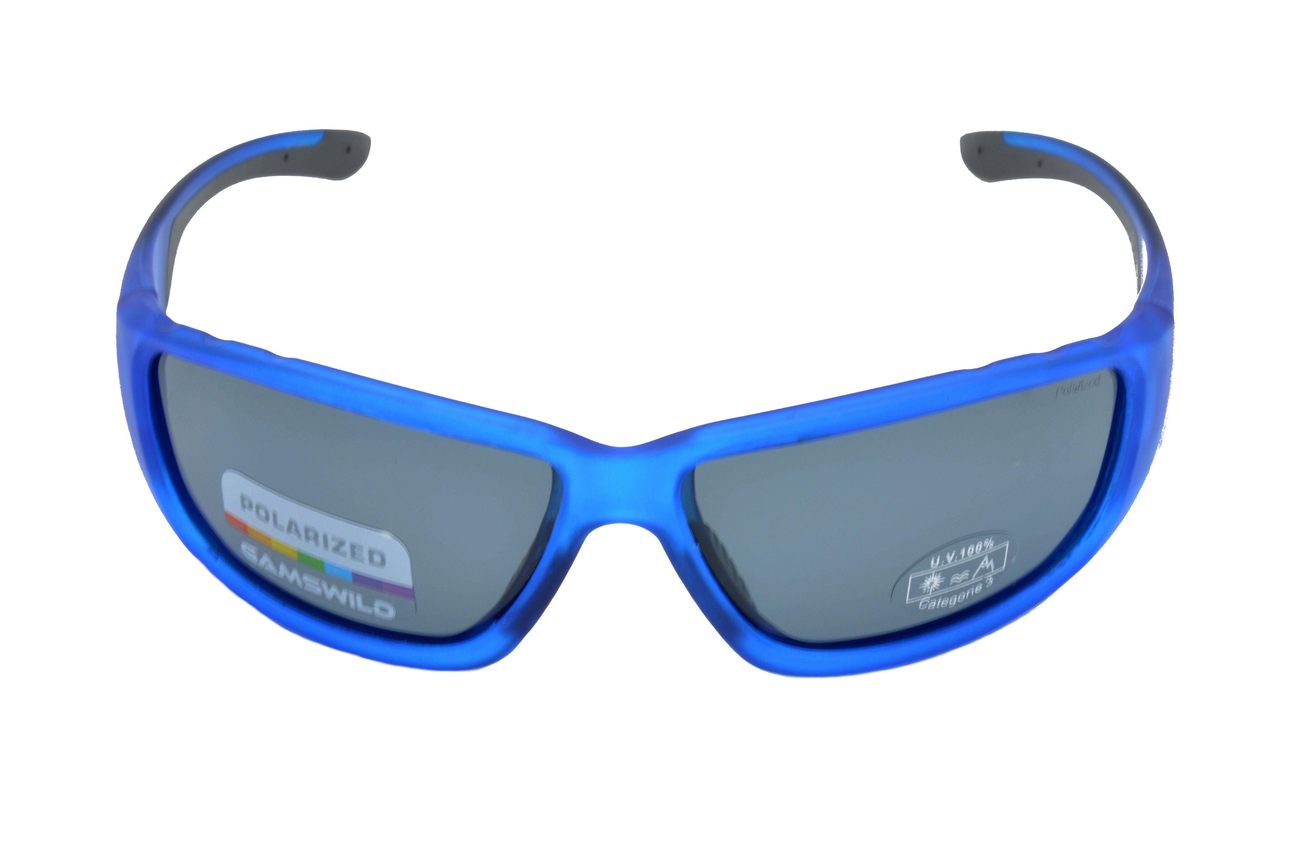 Gamswild Sonnenbrille WS9331 Sportbrille Damen grün, blau halbtransparente Unisex polarisiert rot, Herren Skibrille Fahrradbrille Fassung