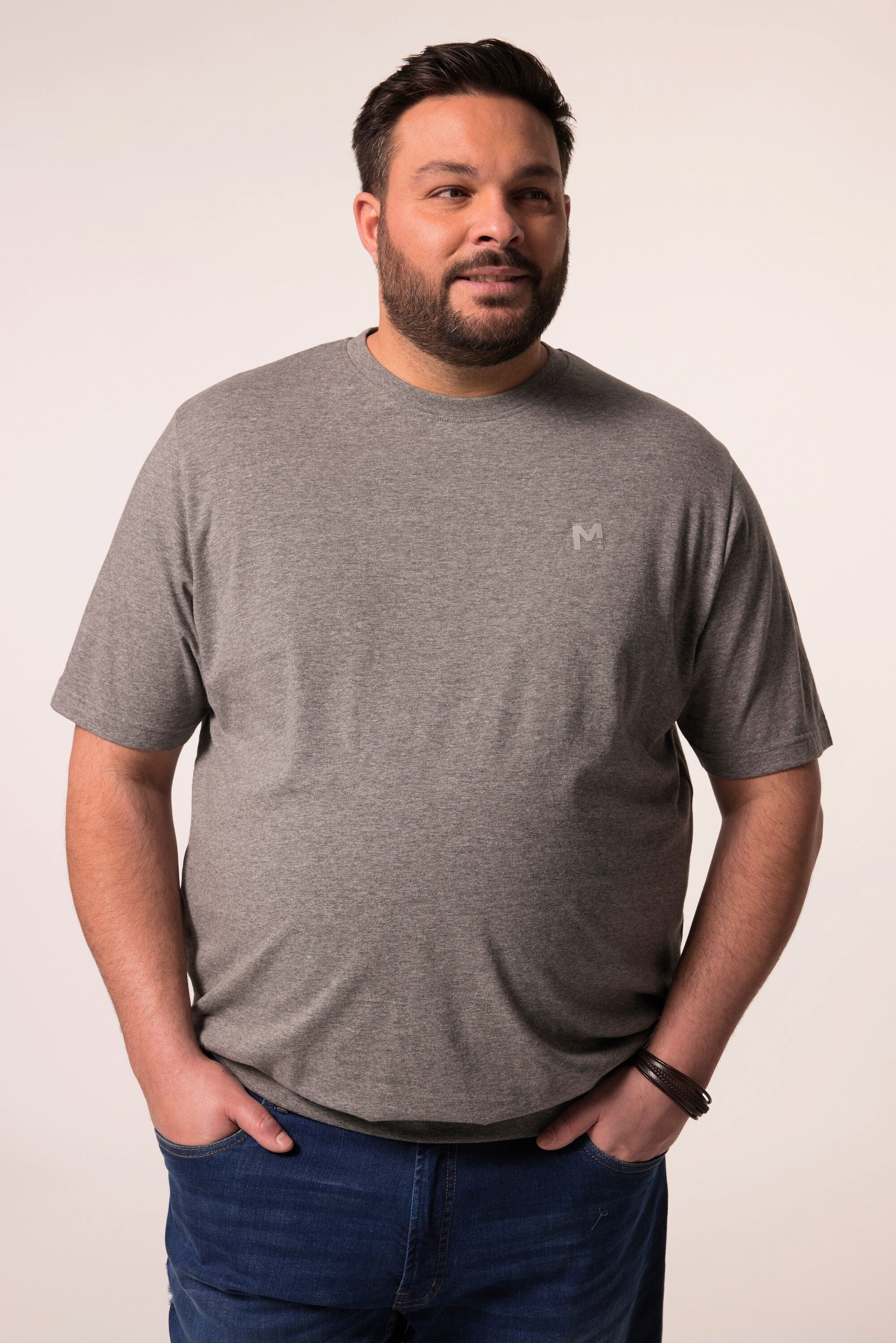 Men Plus T-Shirt Men+ T-Shirt Bauchfit Basic Halbarm bis 10 XL günstig online kaufen