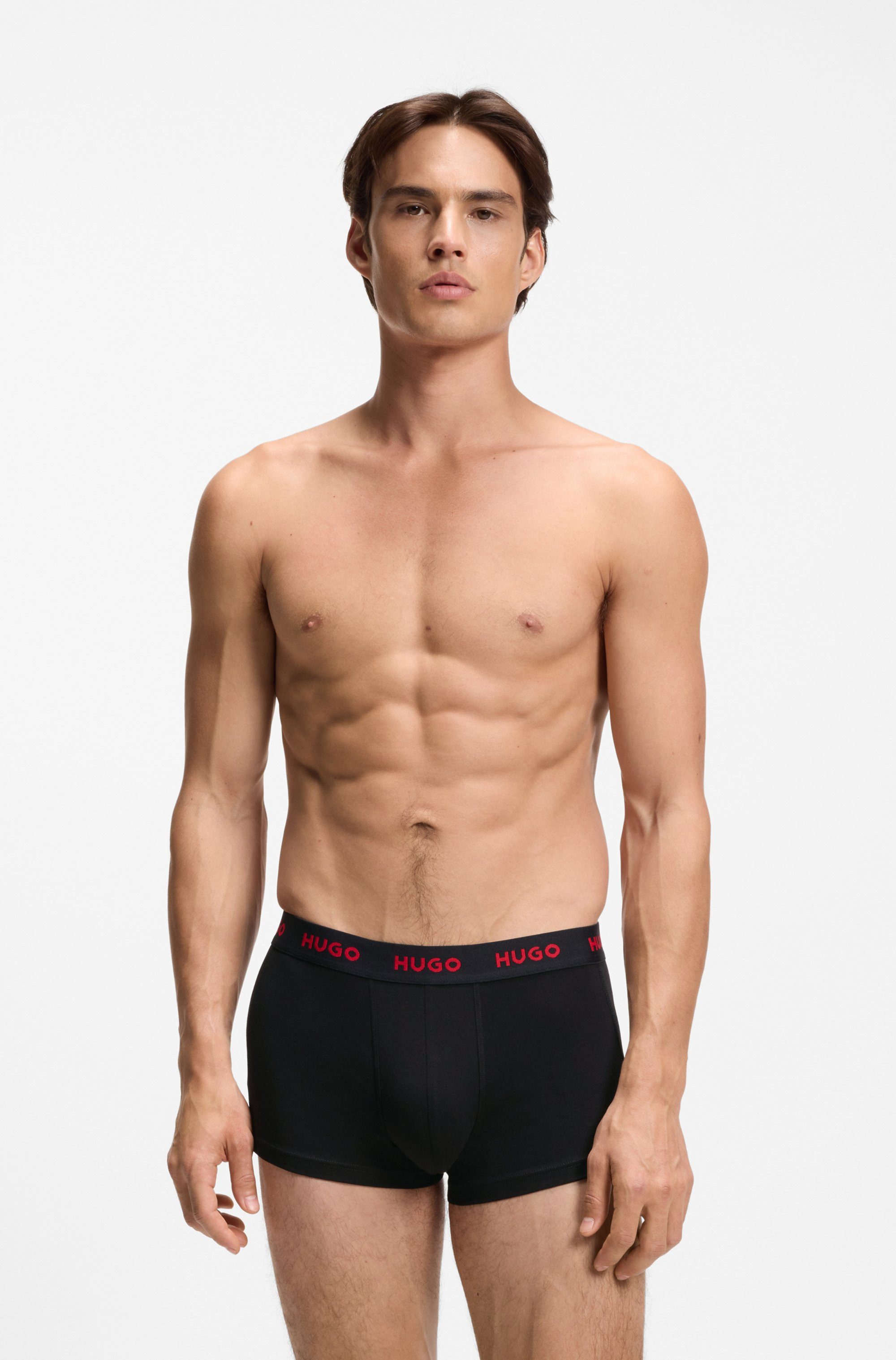 HUGO Trunk TRUNK TRIPLET PACK (Packung, 3-St) mit Logoschriftzug auf dem Bund