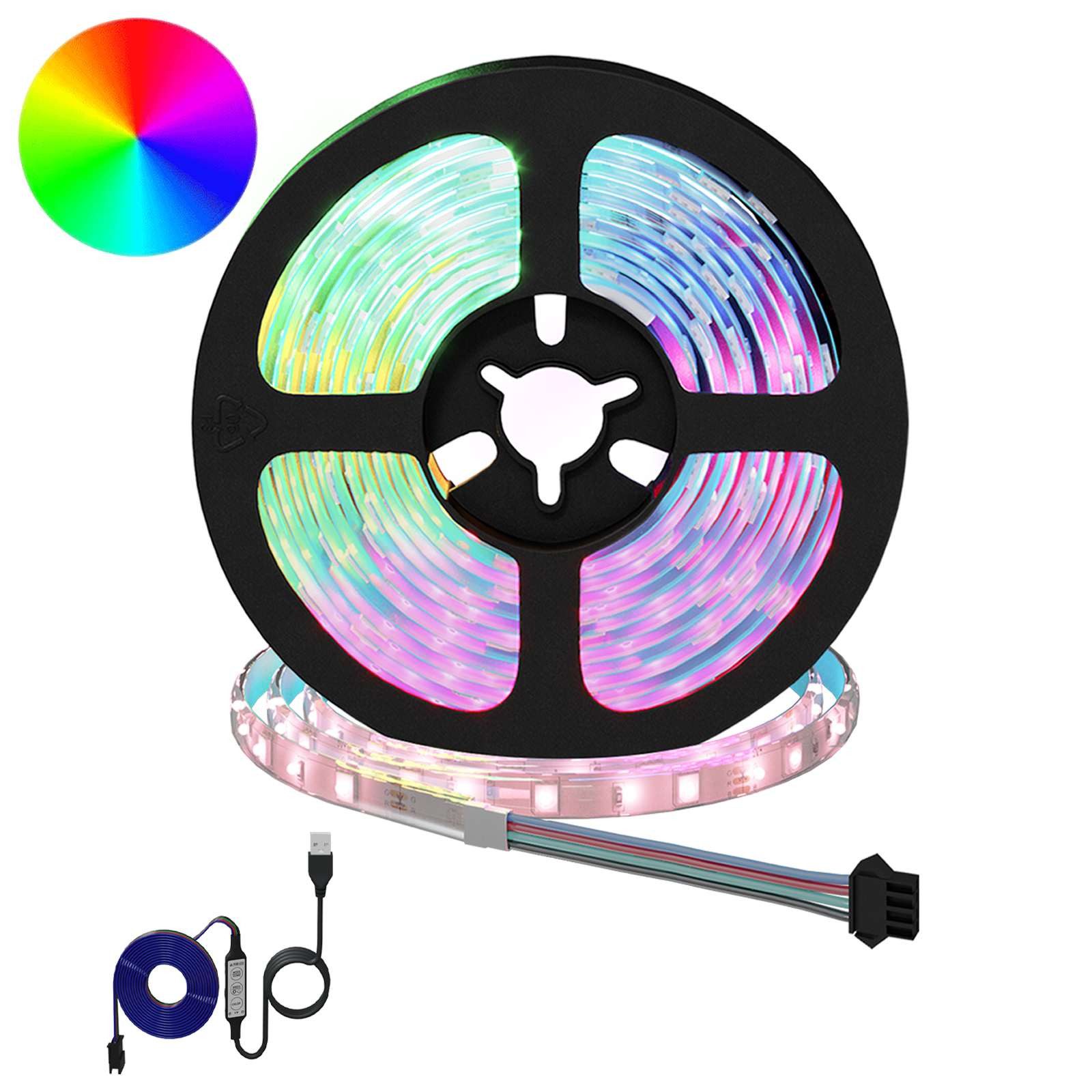 vidaXL Lichterschlauch LED Streifen 2 pcs Schwarz und Transparent 3000 mm