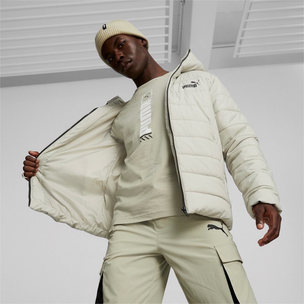 PUMA Funktionsjacke Steppjacke Essential mit Kapuze (wattiert, warm) hellgr günstig online kaufen
